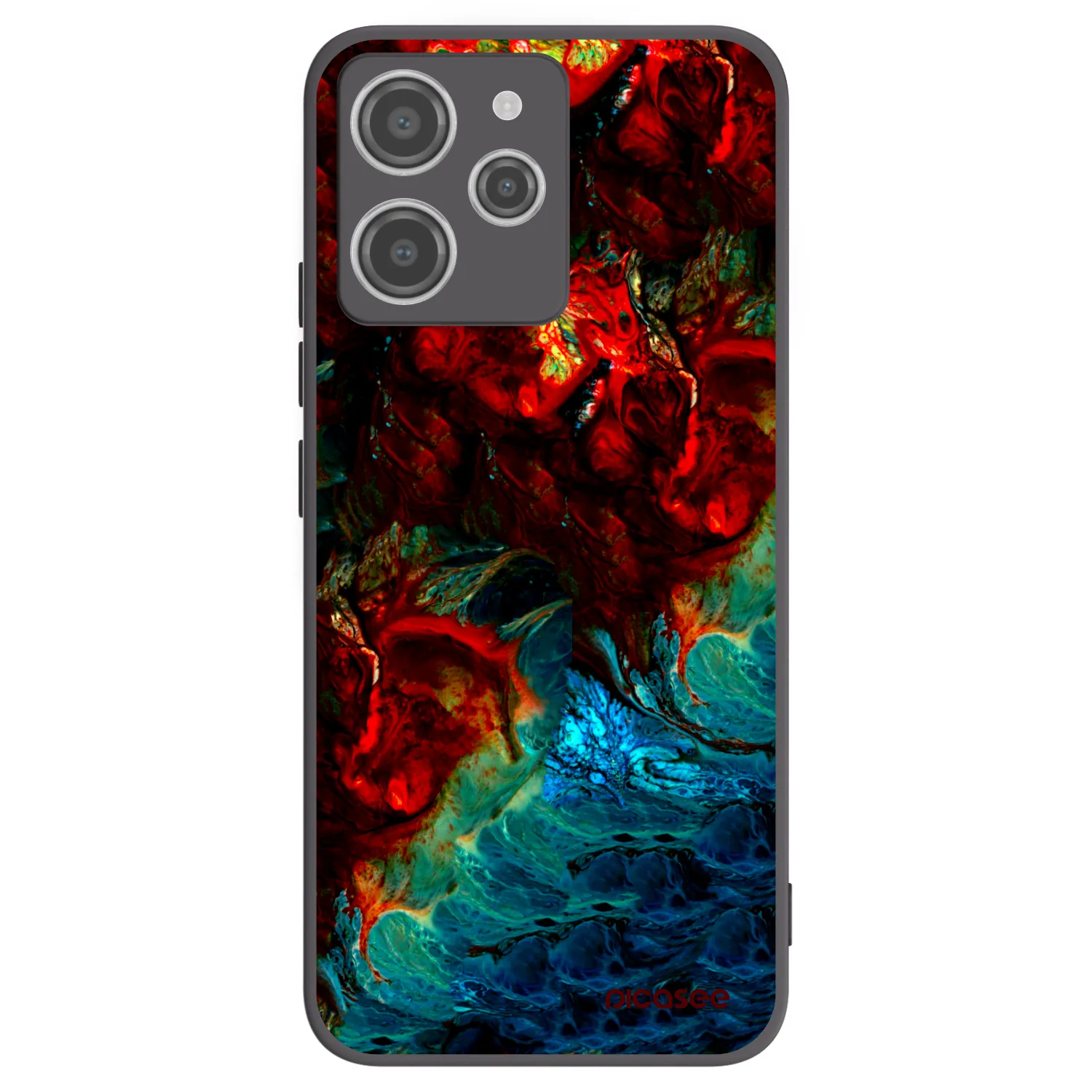 Picasee silikonowe czarne etui na Xiaomi Redmi 12 4G - Universe