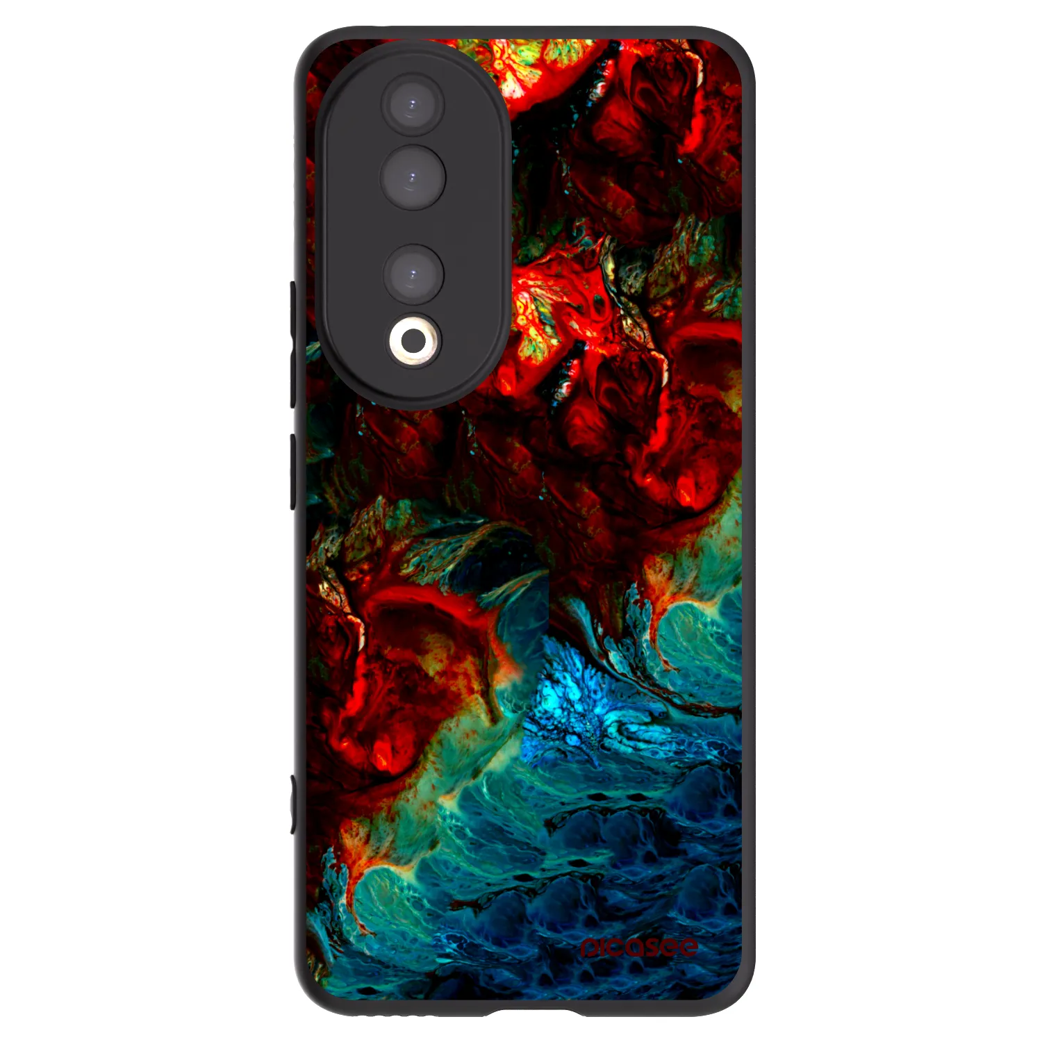 Picasee silikonowe czarne etui na Honor 90 5G - Universe