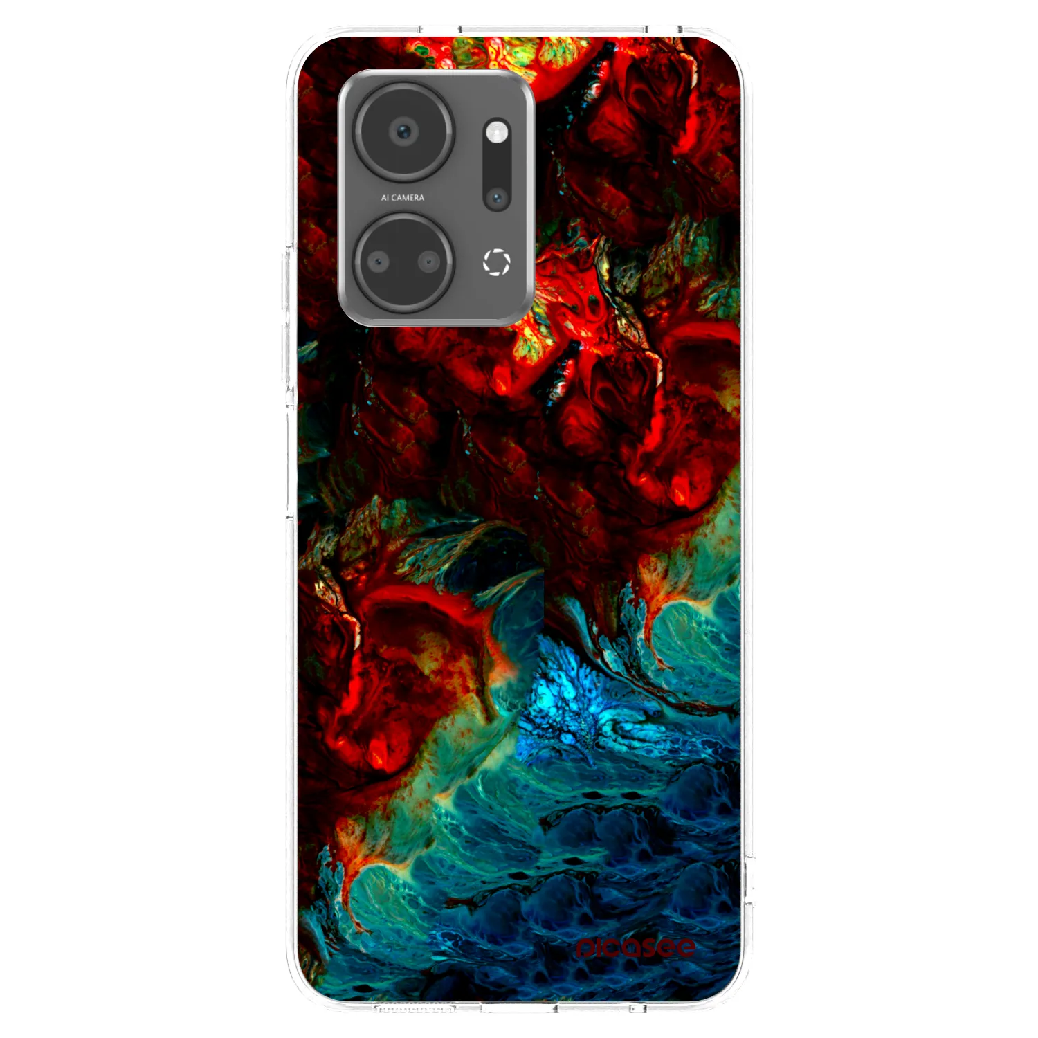 Picasee silikonowe przeźroczyste etui na Honor X7a - Universe