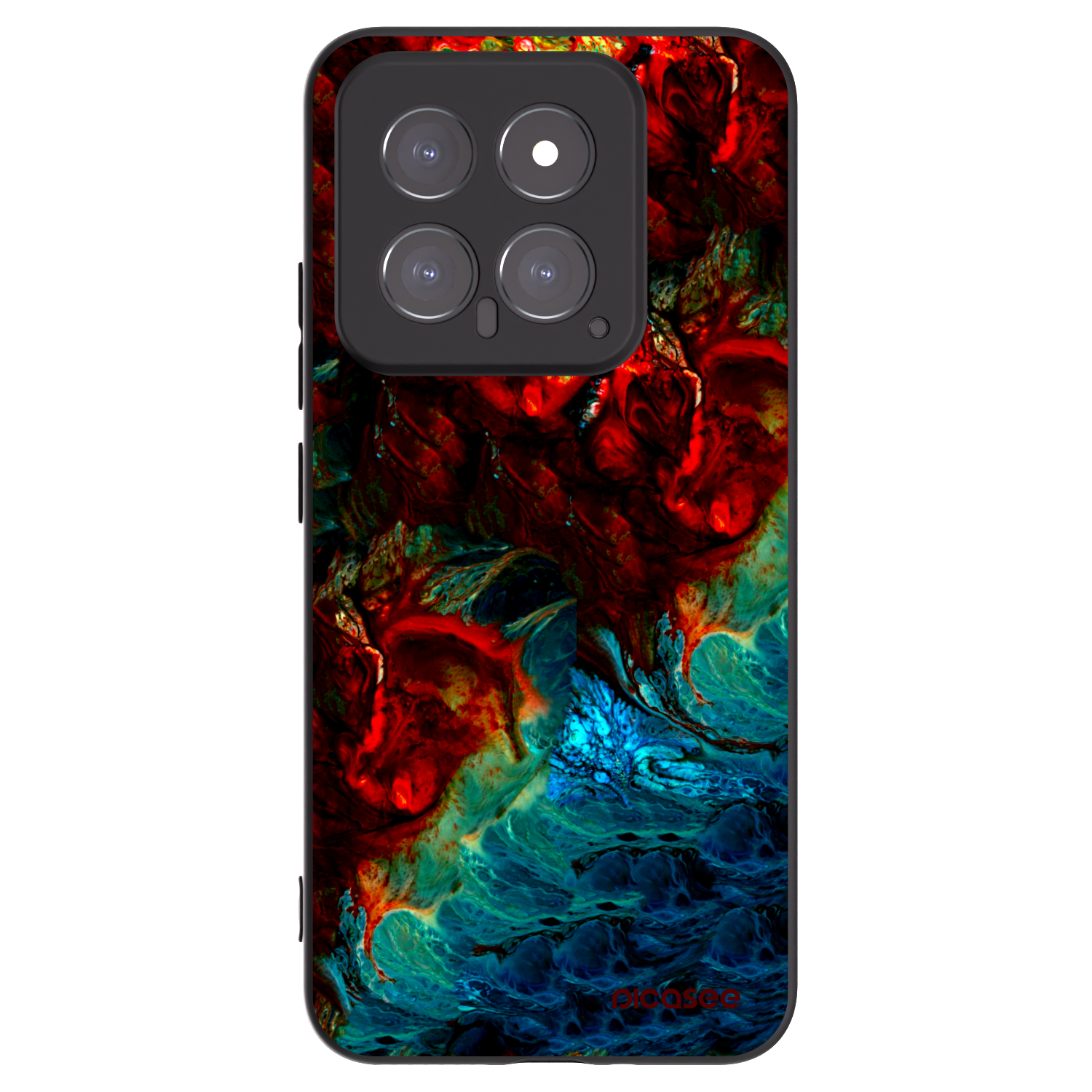Picasee silikonowe czarne etui na Xiaomi 14 - Universe