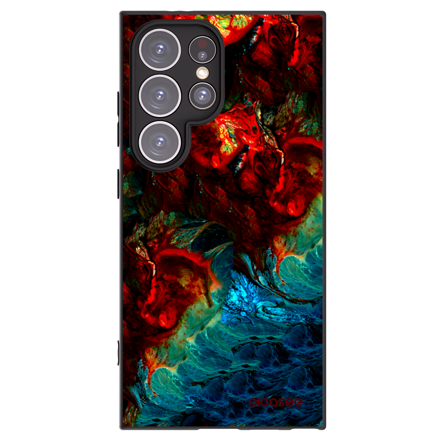 Picasee silikonowe czarne etui na Samsung Galaxy S24 Ultra S928B 5G - Universe