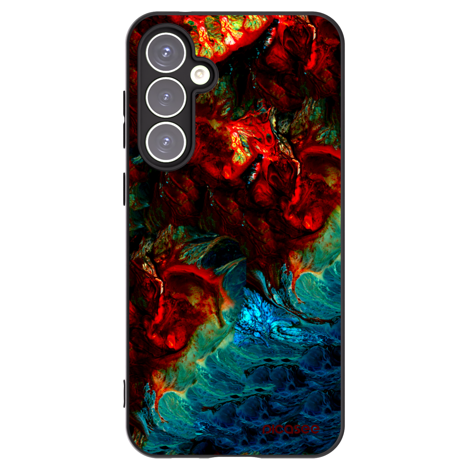 Picasee silikonowe czarne etui na Samsung Galaxy S23 FE S711B - Universe