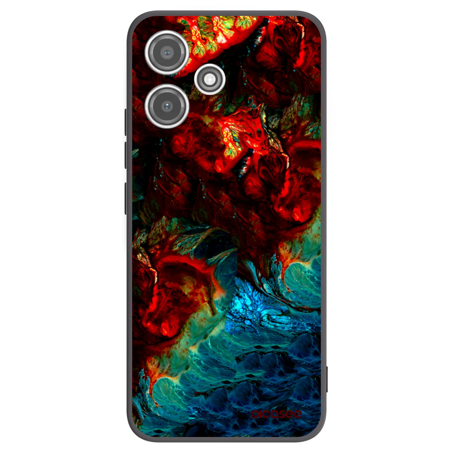 Picasee silikonowe czarne etui na Xiaomi Redmi 12 5G - Universe