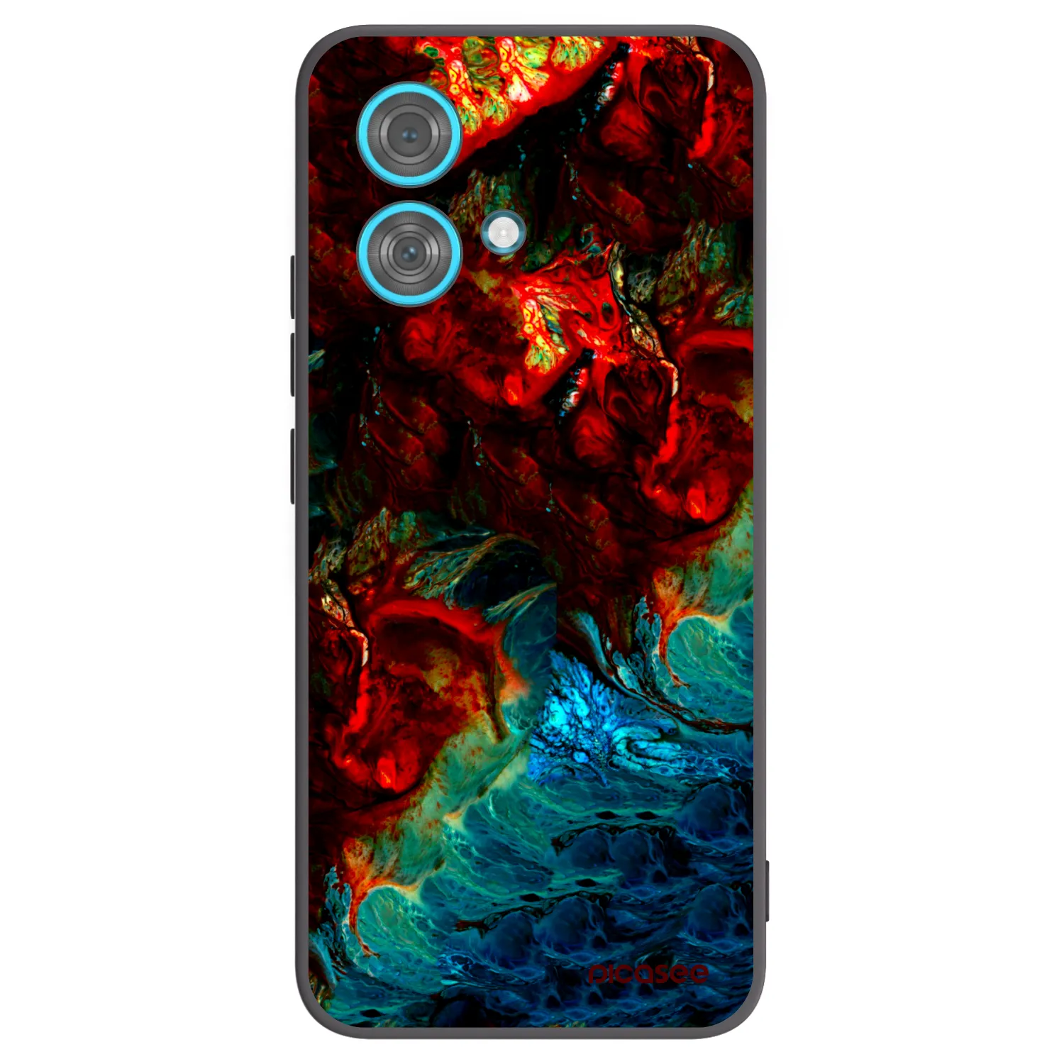 Picasee silikonowe czarne etui na Motorola Edge 40 Neo - Universe