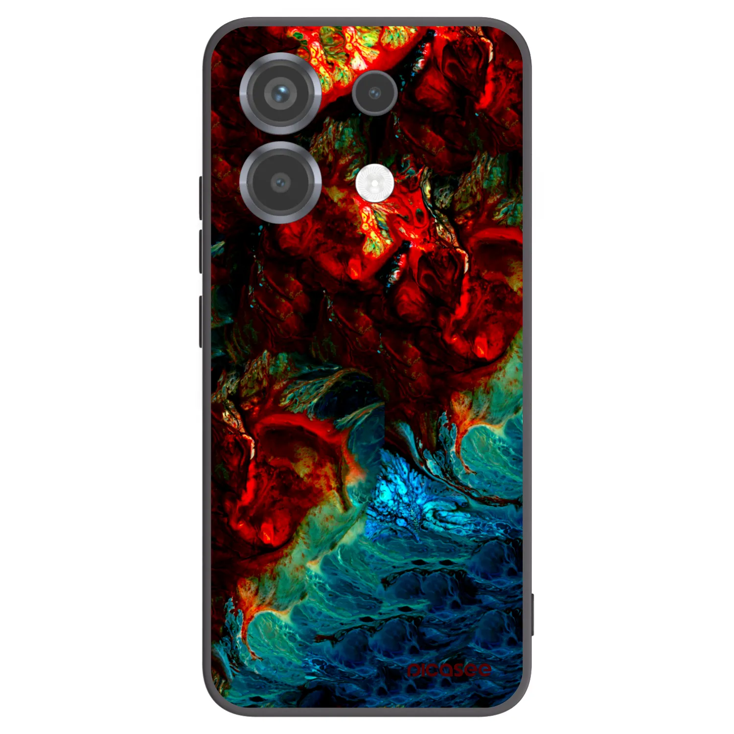 Picasee silikonowe czarne etui na Xiaomi Poco X6 - Universe