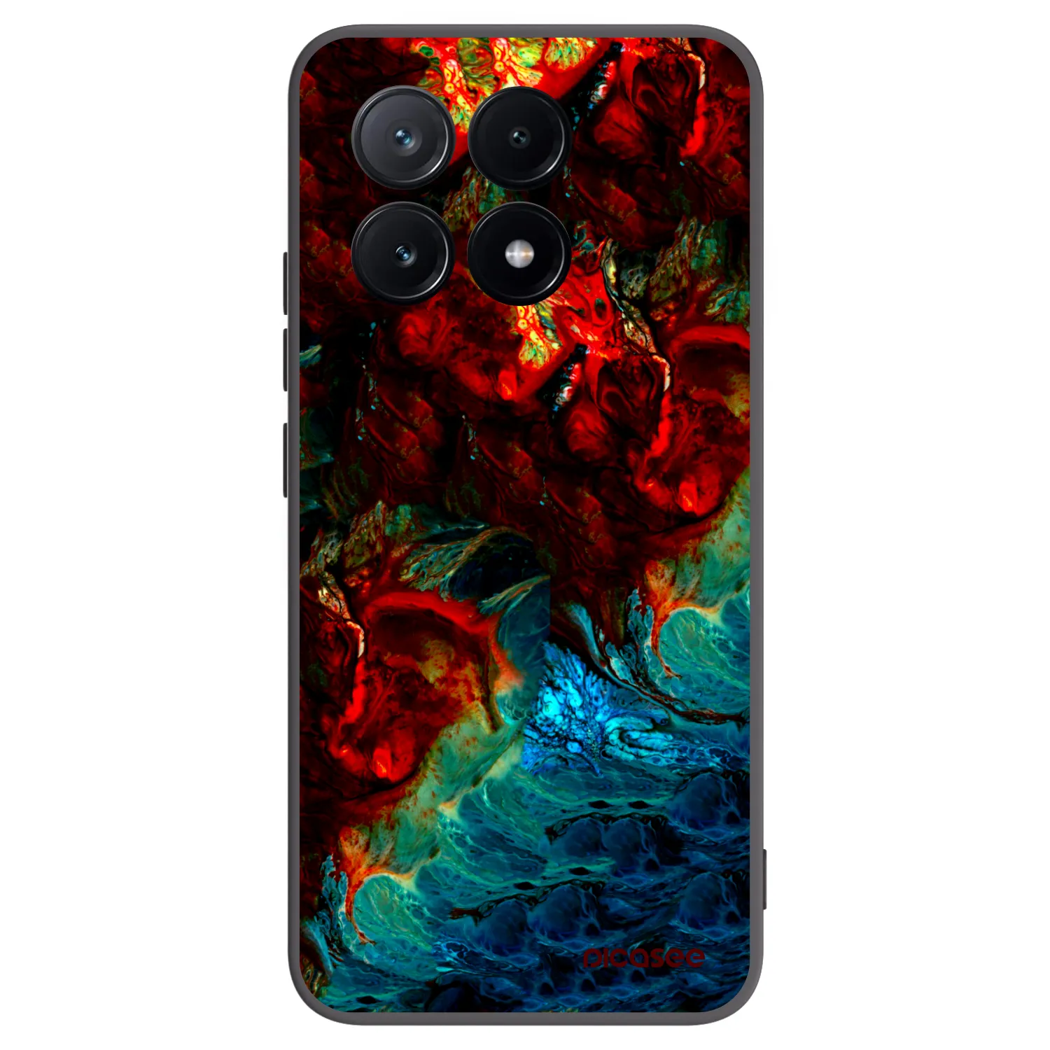 Picasee silikonowe czarne etui na Xiaomi Poco X6 Pro - Universe
