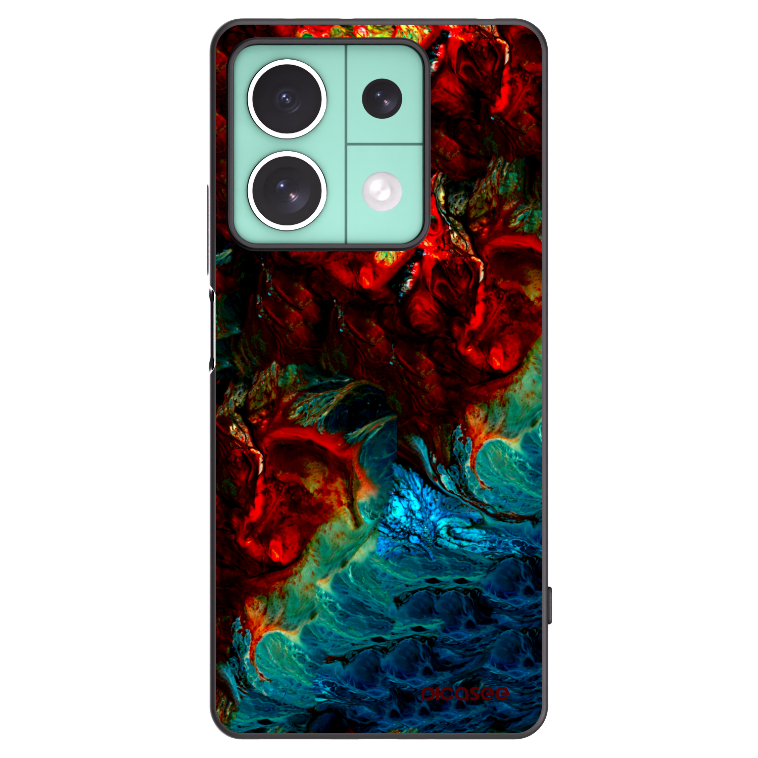 Picasee silikonowe czarne etui na Xiaomi Redmi Note 13 5G - Universe