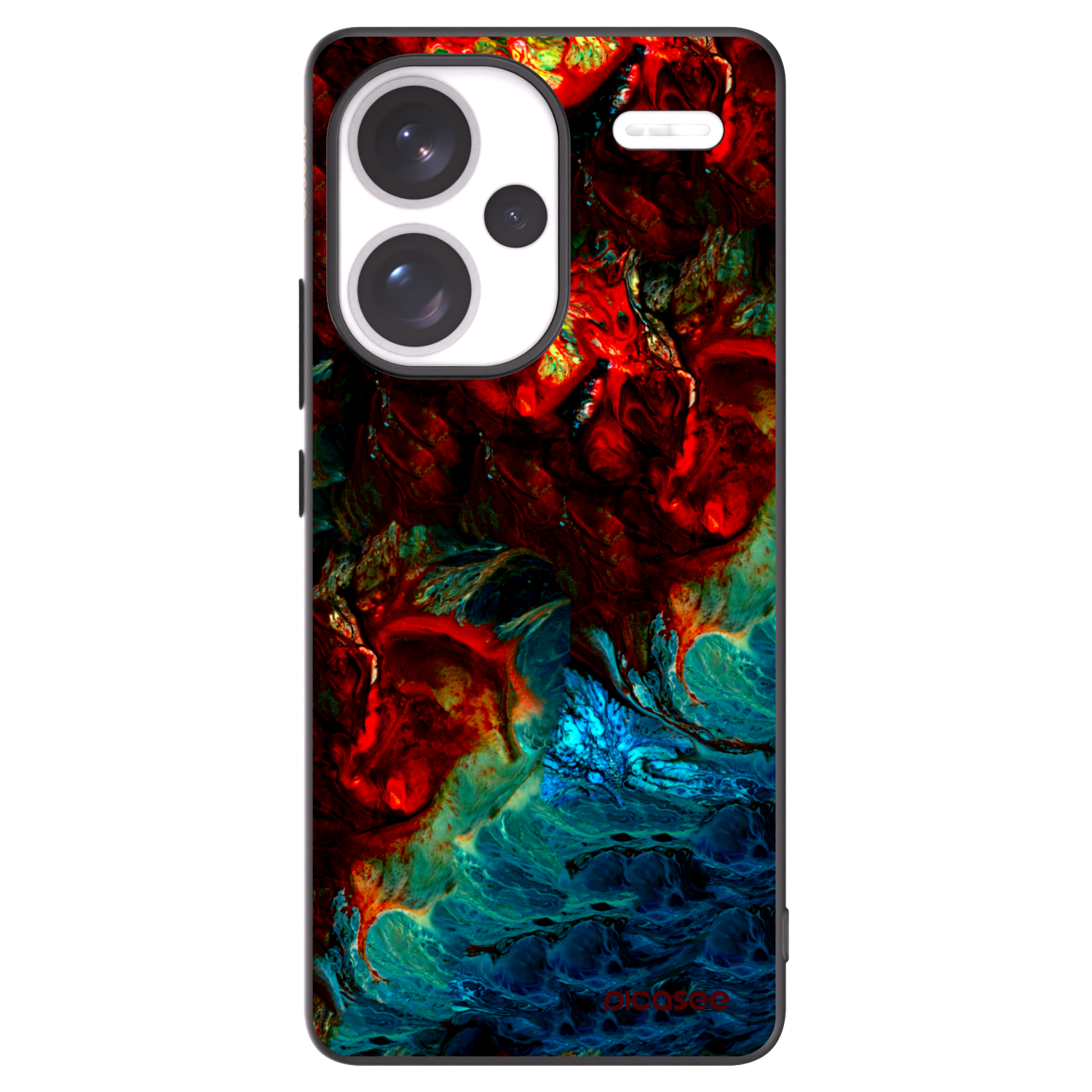 Picasee silikonowe czarne etui na Xiaomi Redmi Note 13 Pro+ 5G - Universe