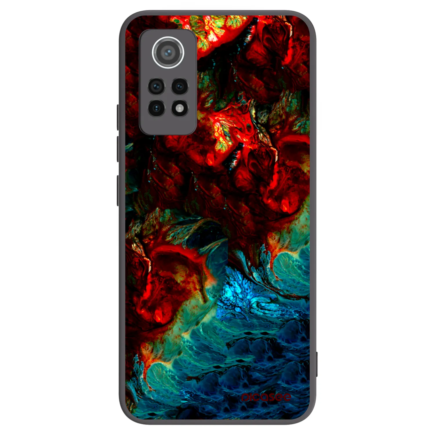 Picasee silikonowe czarne etui na Xiaomi Redmi Note 12 Pro 4G - Universe