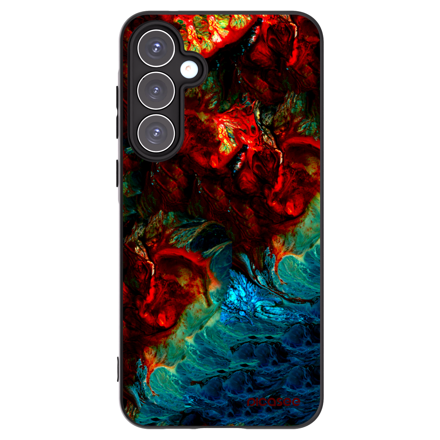 Picasee silikonowe czarne etui na Samsung Galaxy A55 5G A556B - Universe