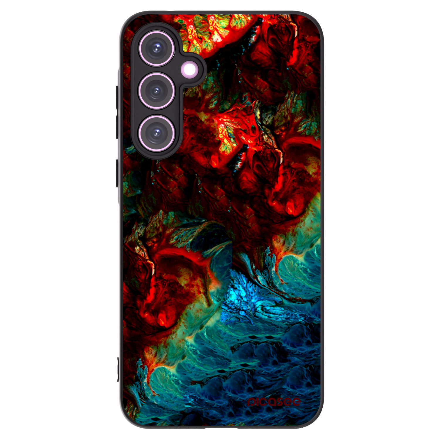 Picasee silikonowe czarne etui na Samsung Galaxy A35 5G A356B - Universe