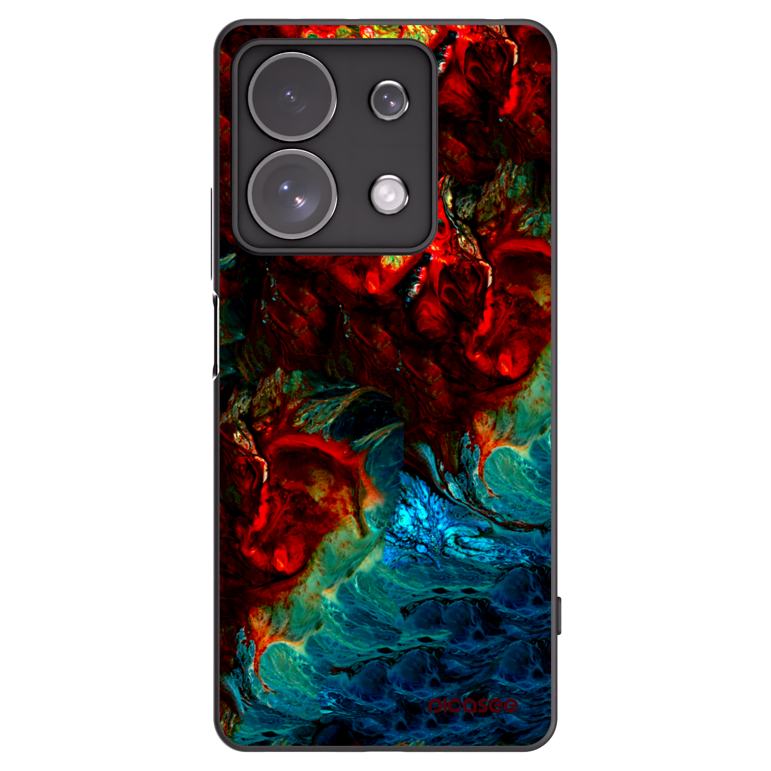 Picasee silikonowe czarne etui na Xiaomi Redmi Note 13 Pro 4G - Universe