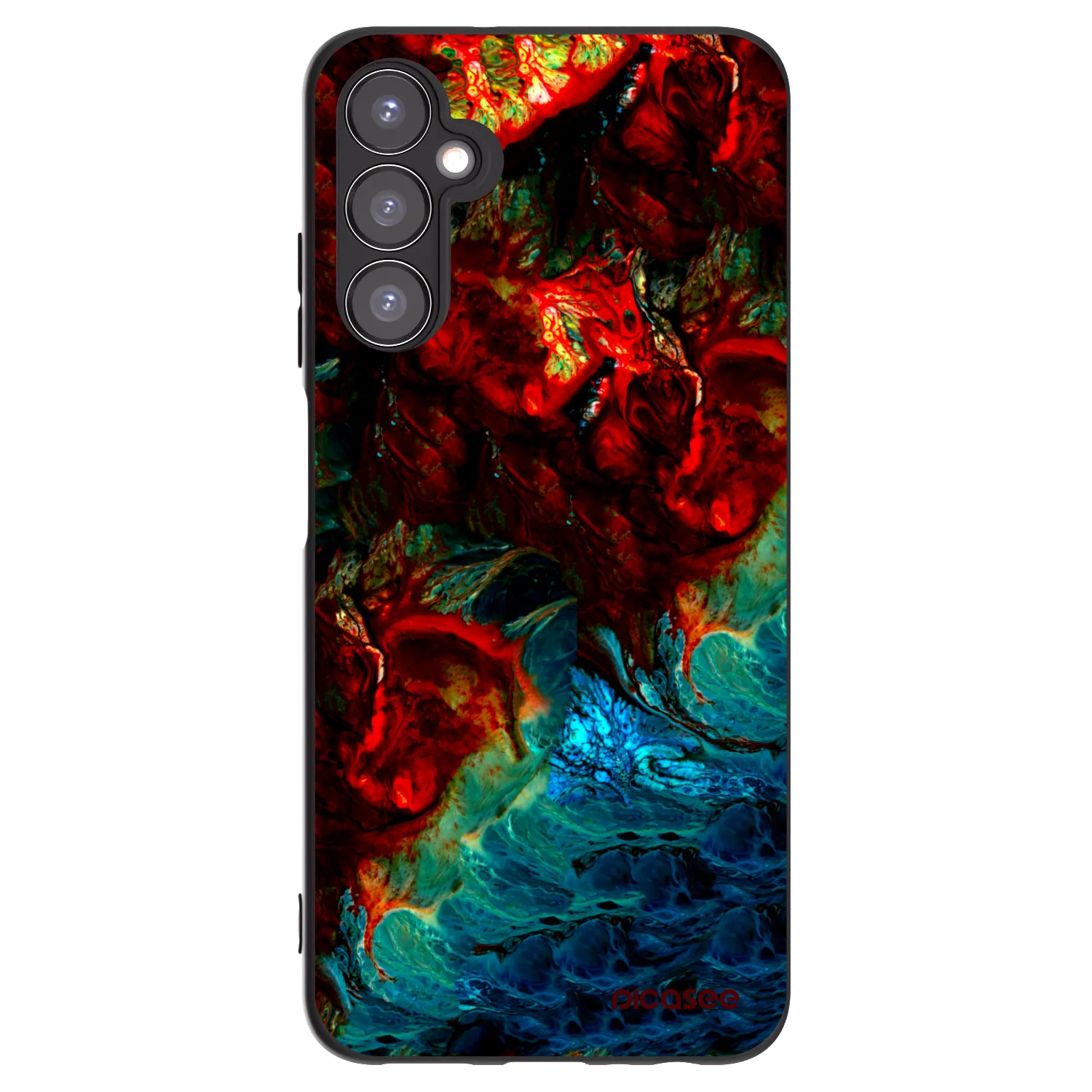 Picasee silikonowe czarne etui na Samsung Galaxy A05s A057G - Universe