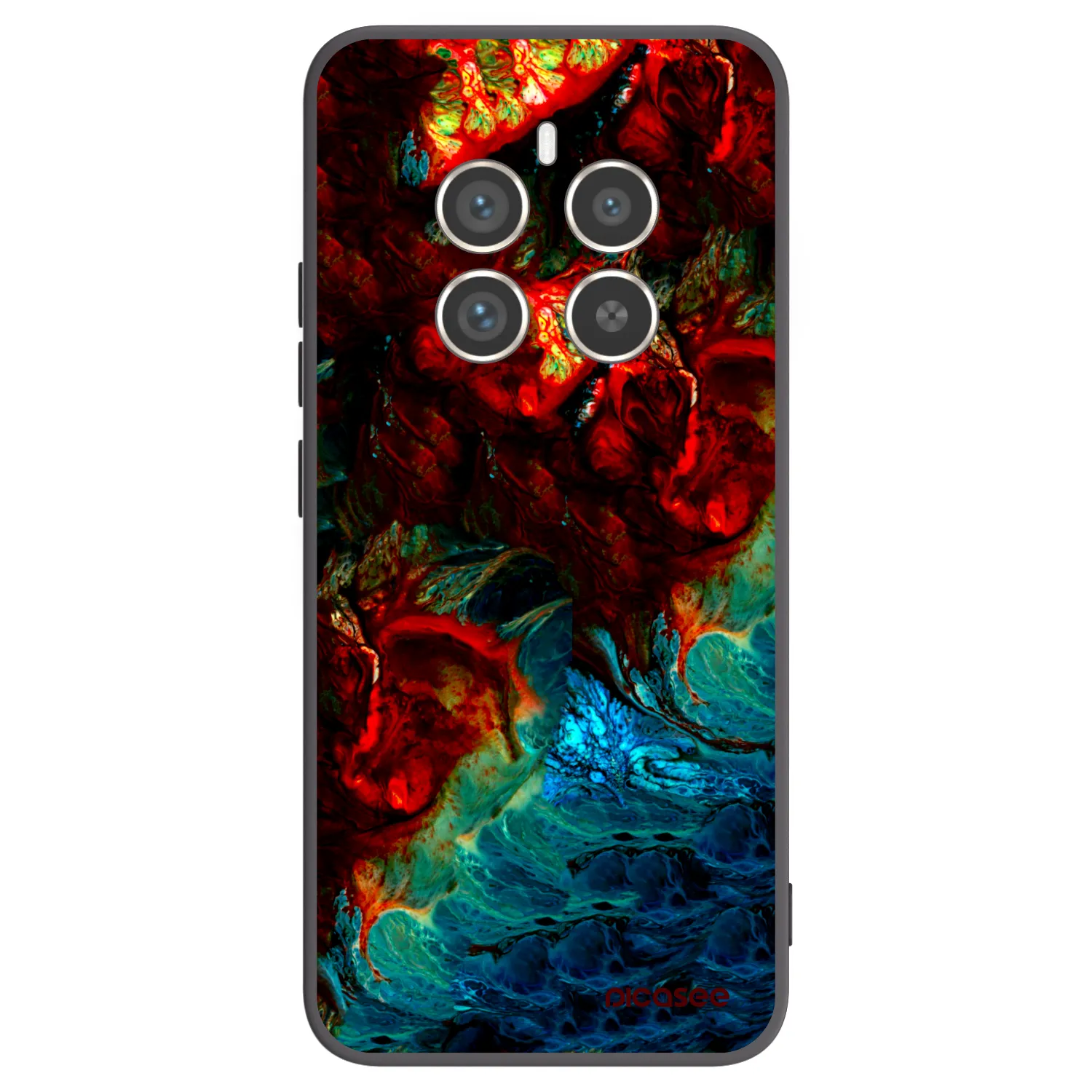 Picasee silikonowe czarne etui na Realme 12 Pro 5G - Universe