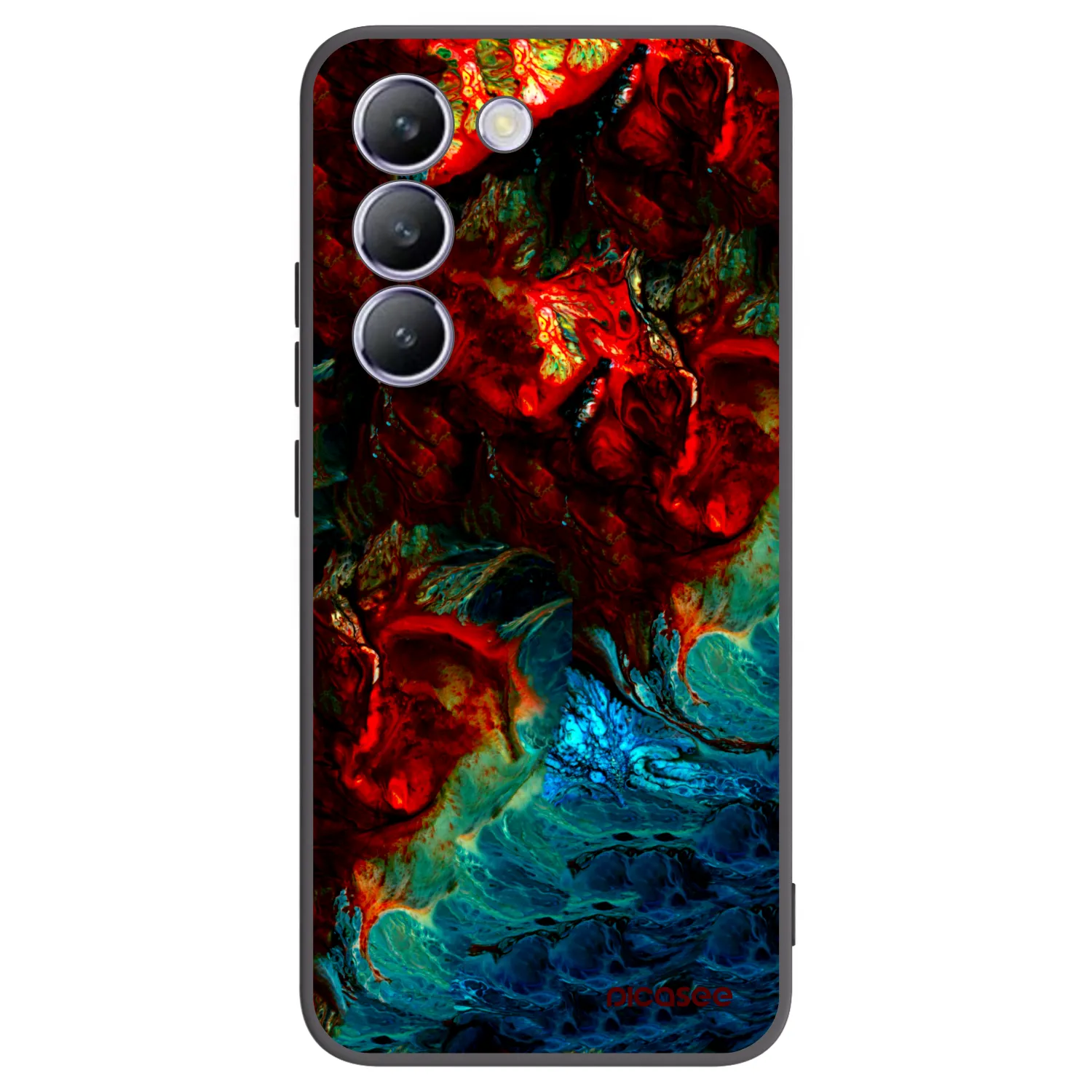 Picasee silikonowe czarne etui na Vivo V40 SE 5G - Universe