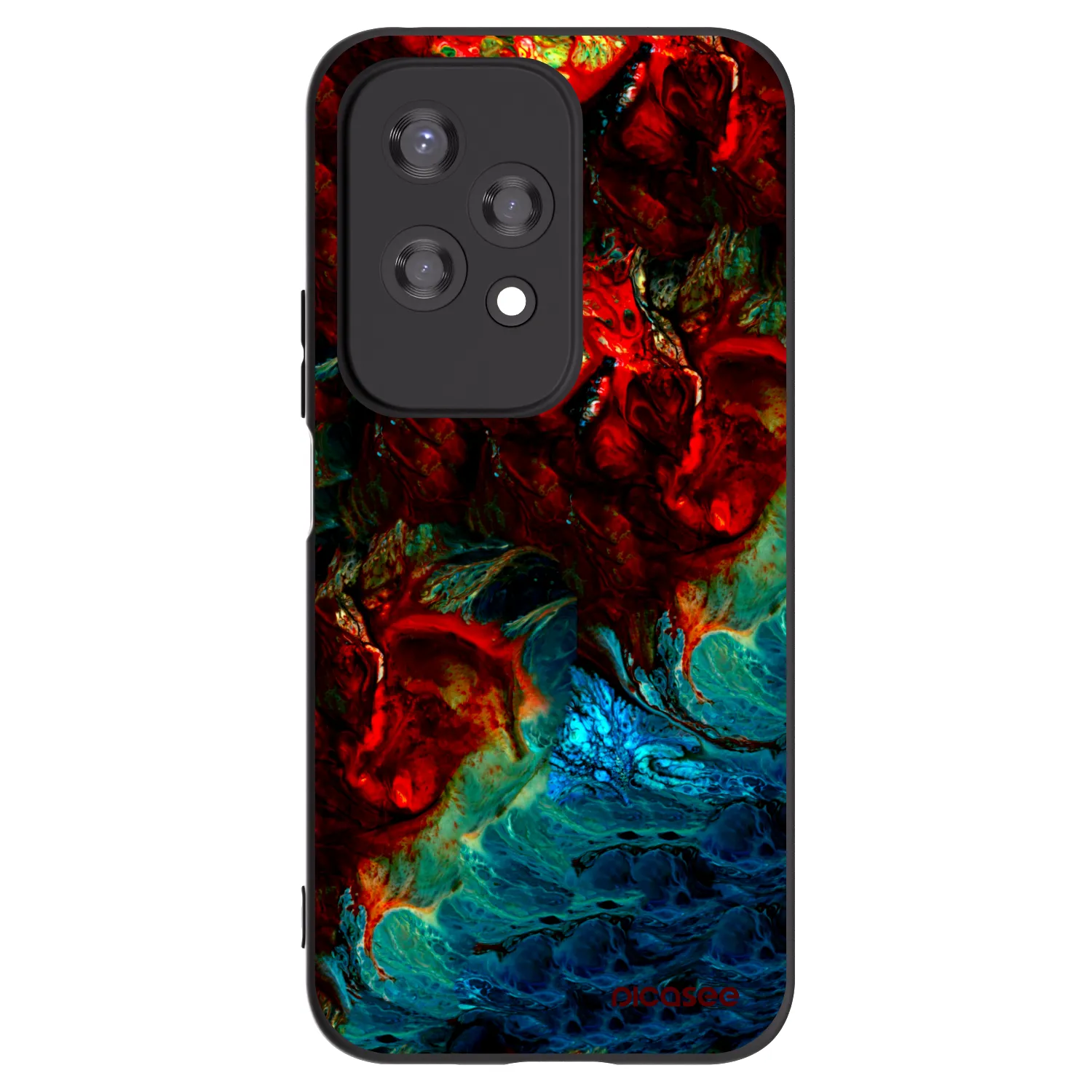 Picasee silikonowe czarne etui na Honor 200 Lite - Universe