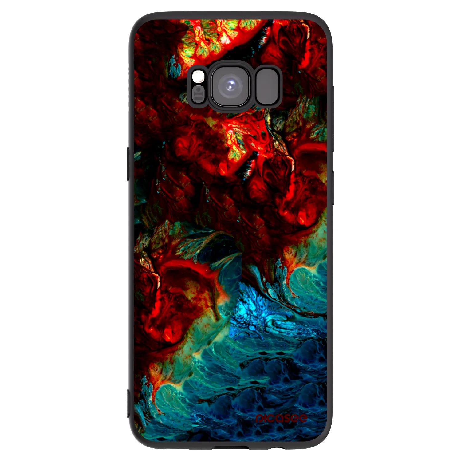 Picasee silikonowe czarne etui na Samsung Galaxy S8 G950F - Universe