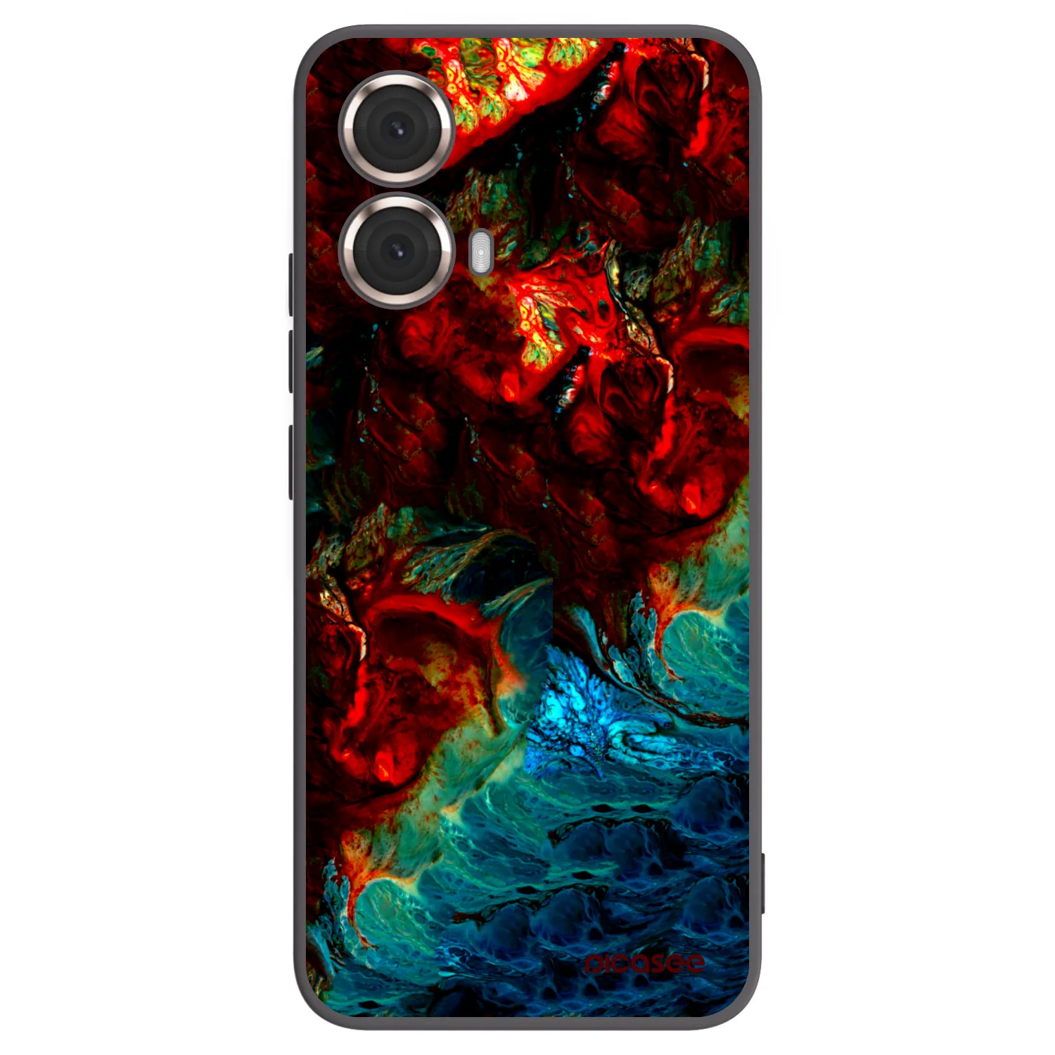 Picasee silikonowe czarne etui na Motorola Moto G85 - Universe