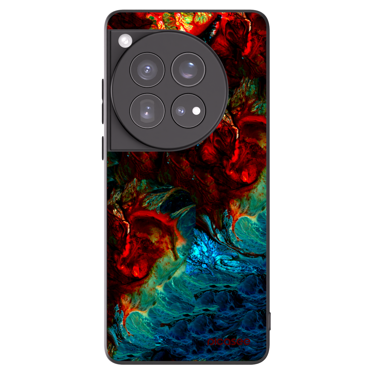 Picasee silikonowe czarne etui na OnePlus 12 5G - Universe