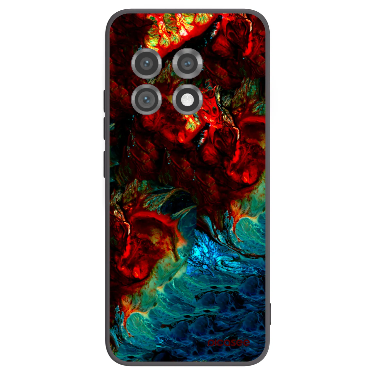 Picasee silikonowe czarne etui na OnePlus 11 5G - Universe