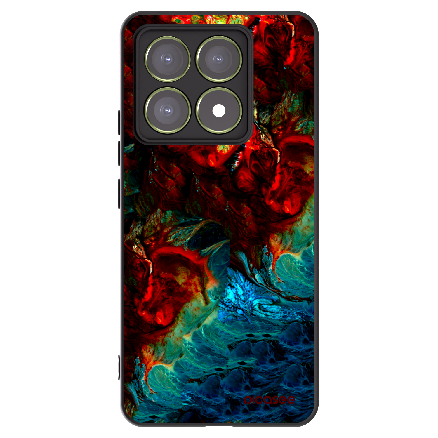 Picasee silikonowe czarne etui na Xiaomi 14T - Universe