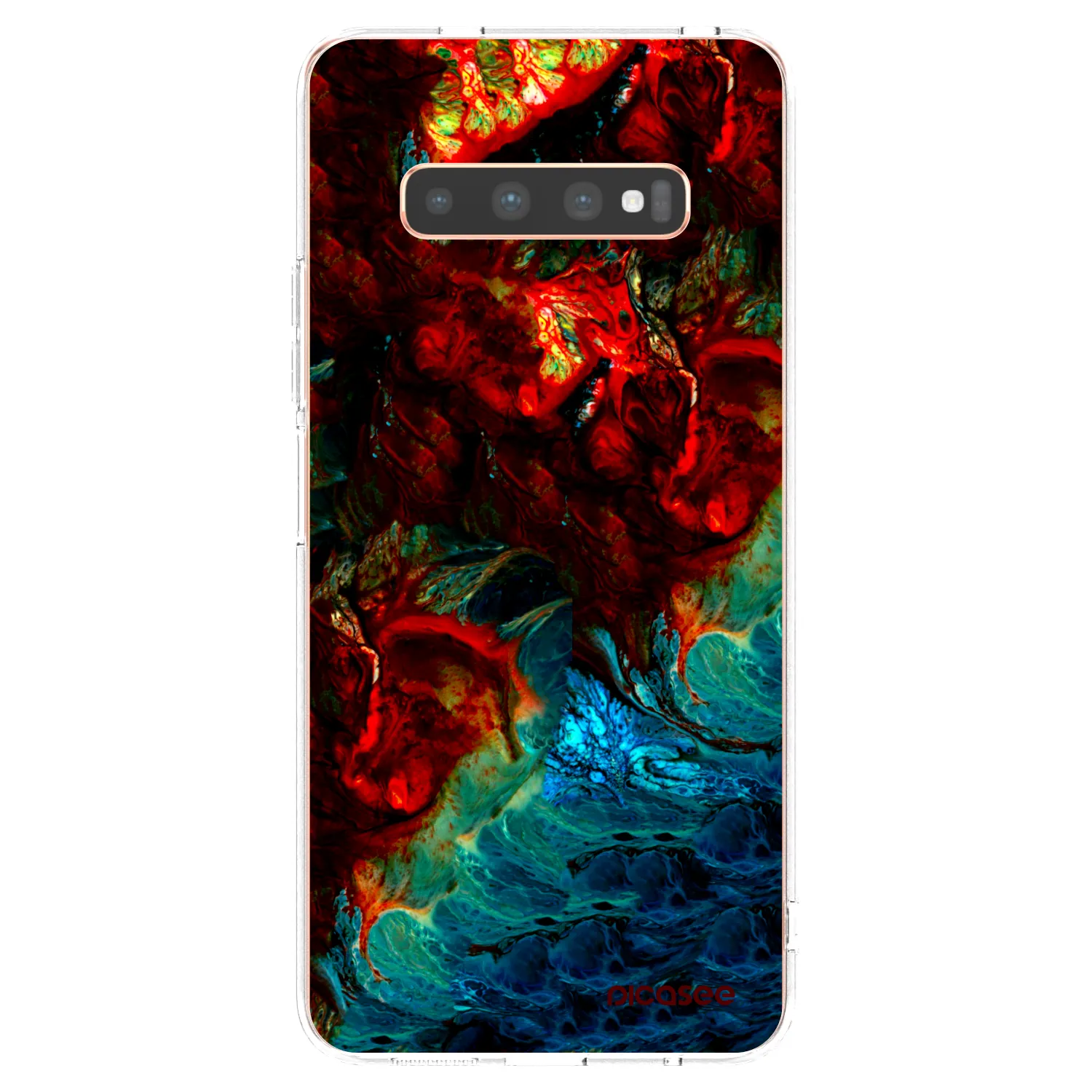 Picasee silikonowe przeźroczyste etui na Samsung Galaxy S10 Plus G975 - Universe