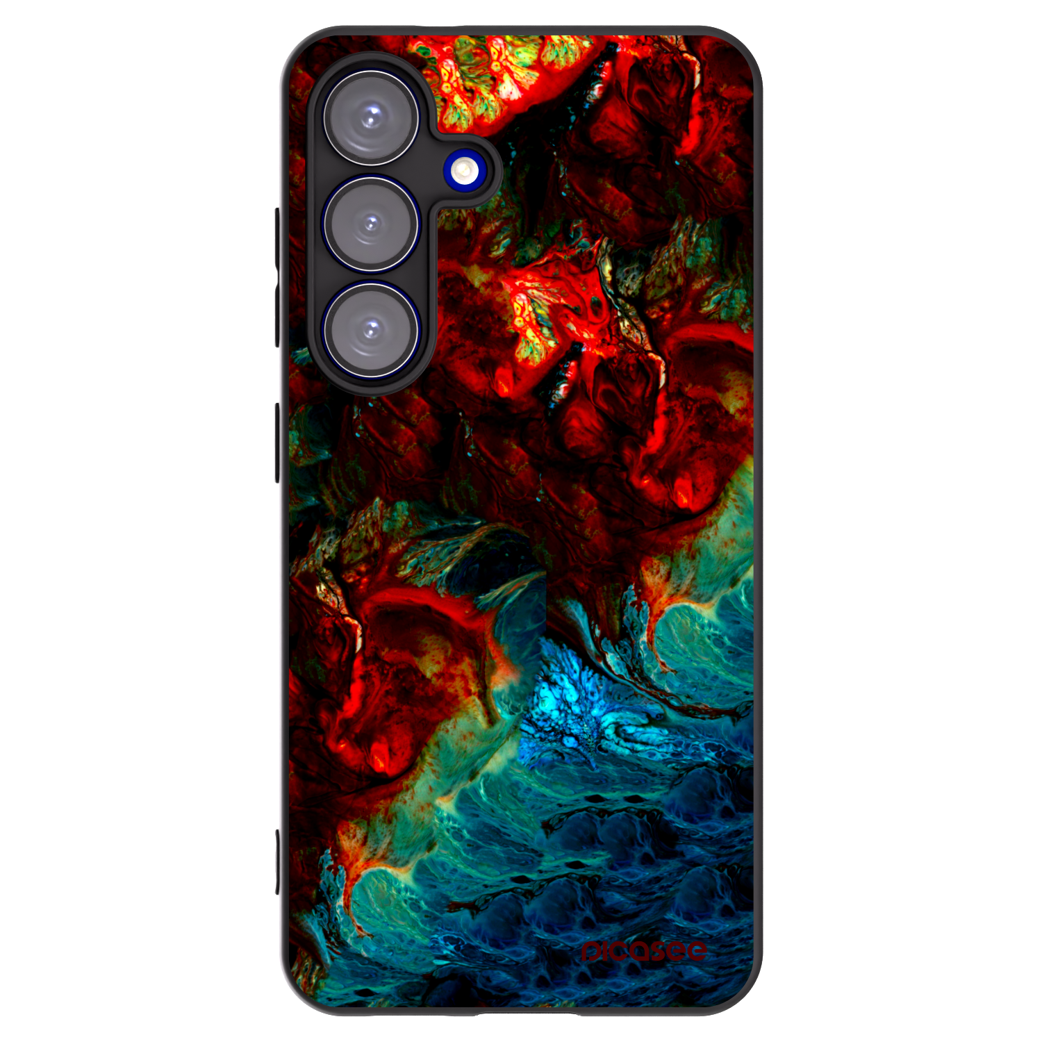 Picasee silikonowe czarne etui na Samsung Galaxy S25 5G - Universe