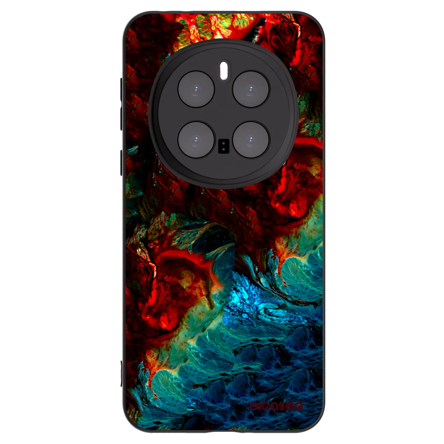 Picasee silikonowe czarne etui na Honor Magic7 Pro 5G - Universe