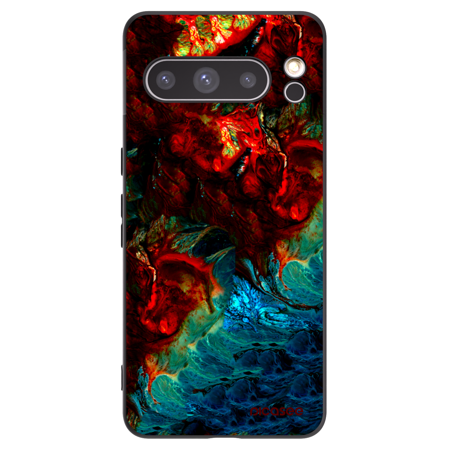 Picasee silikonowe czarne etui na Google Pixel 8 Pro - Universe