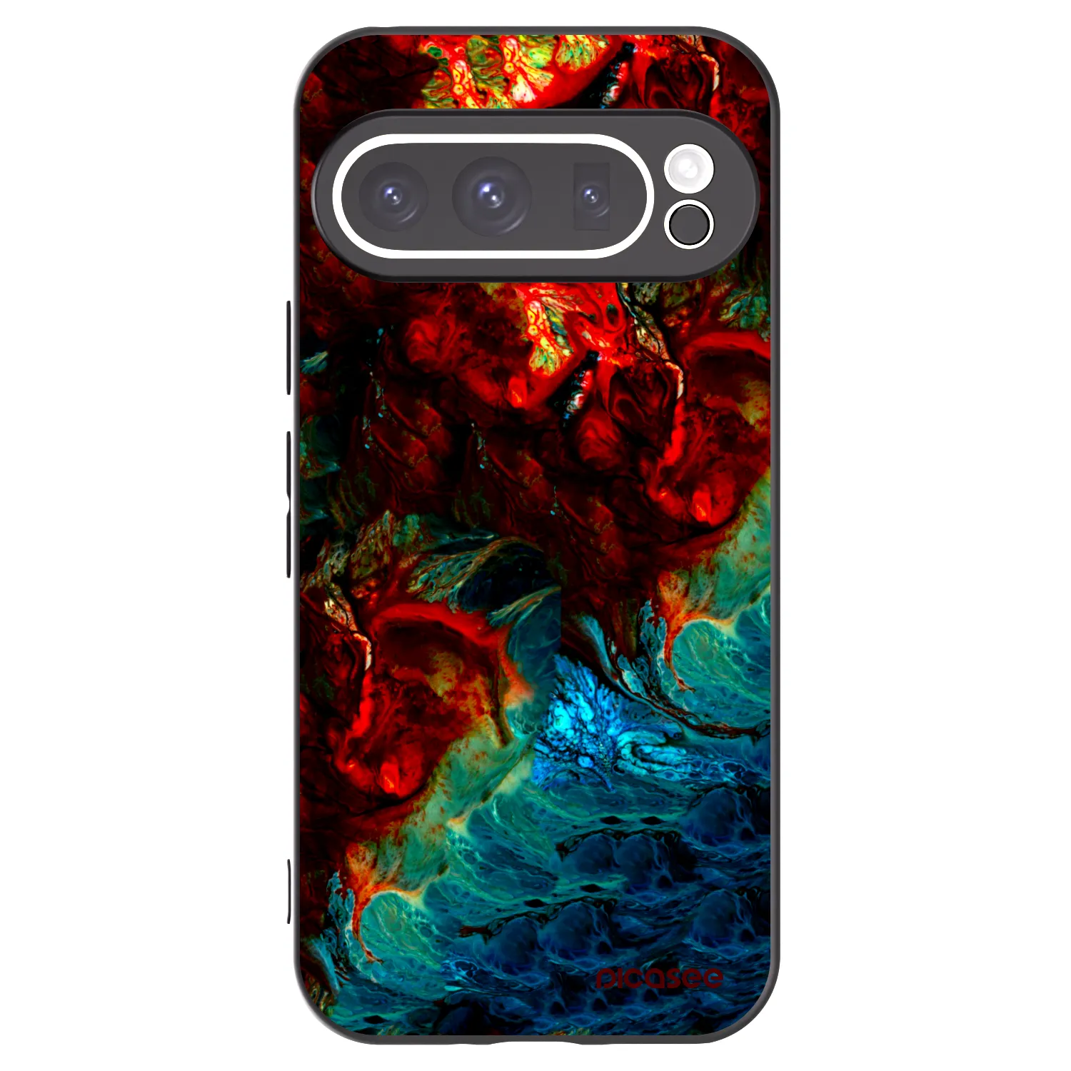 Picasee silikonowe czarne etui na Google Pixel 9 Pro - Universe