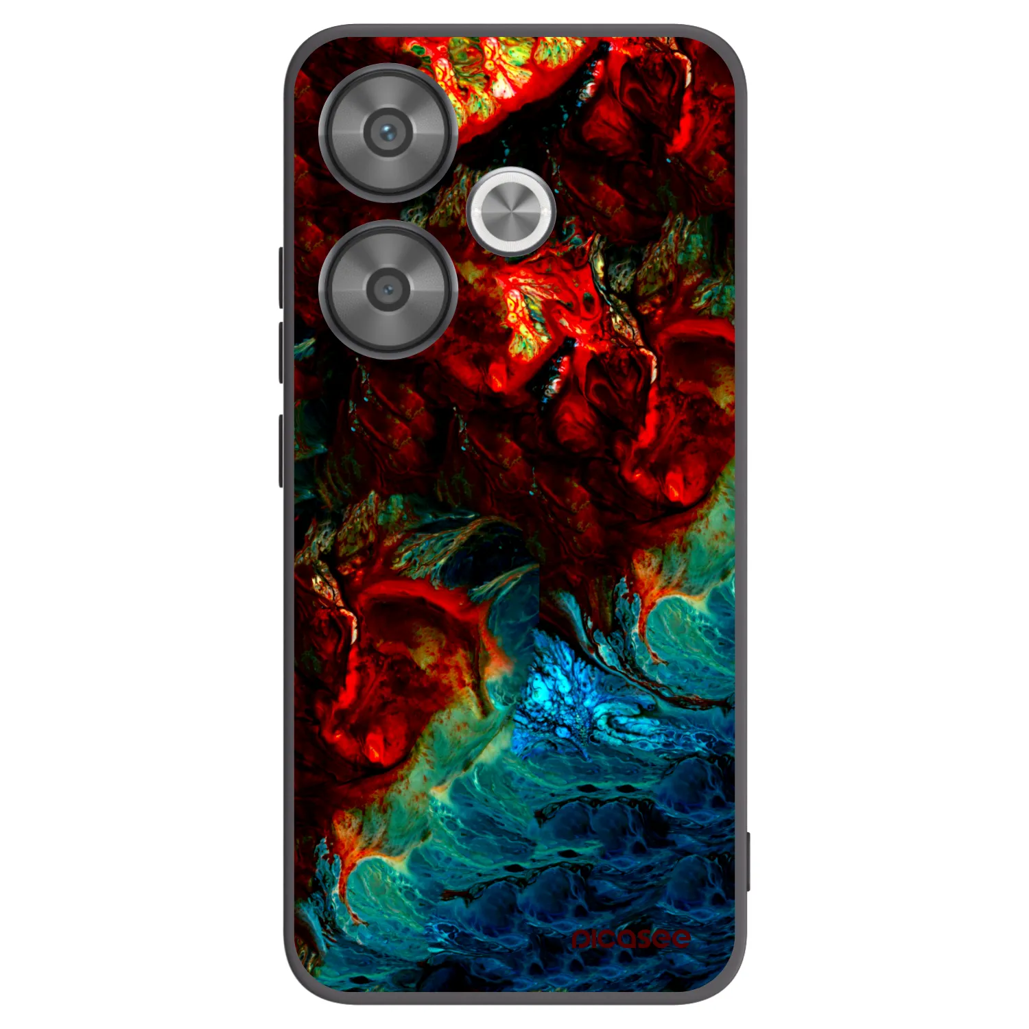 Picasee silikonowe czarne etui na Xiaomi Poco F6 - Universe