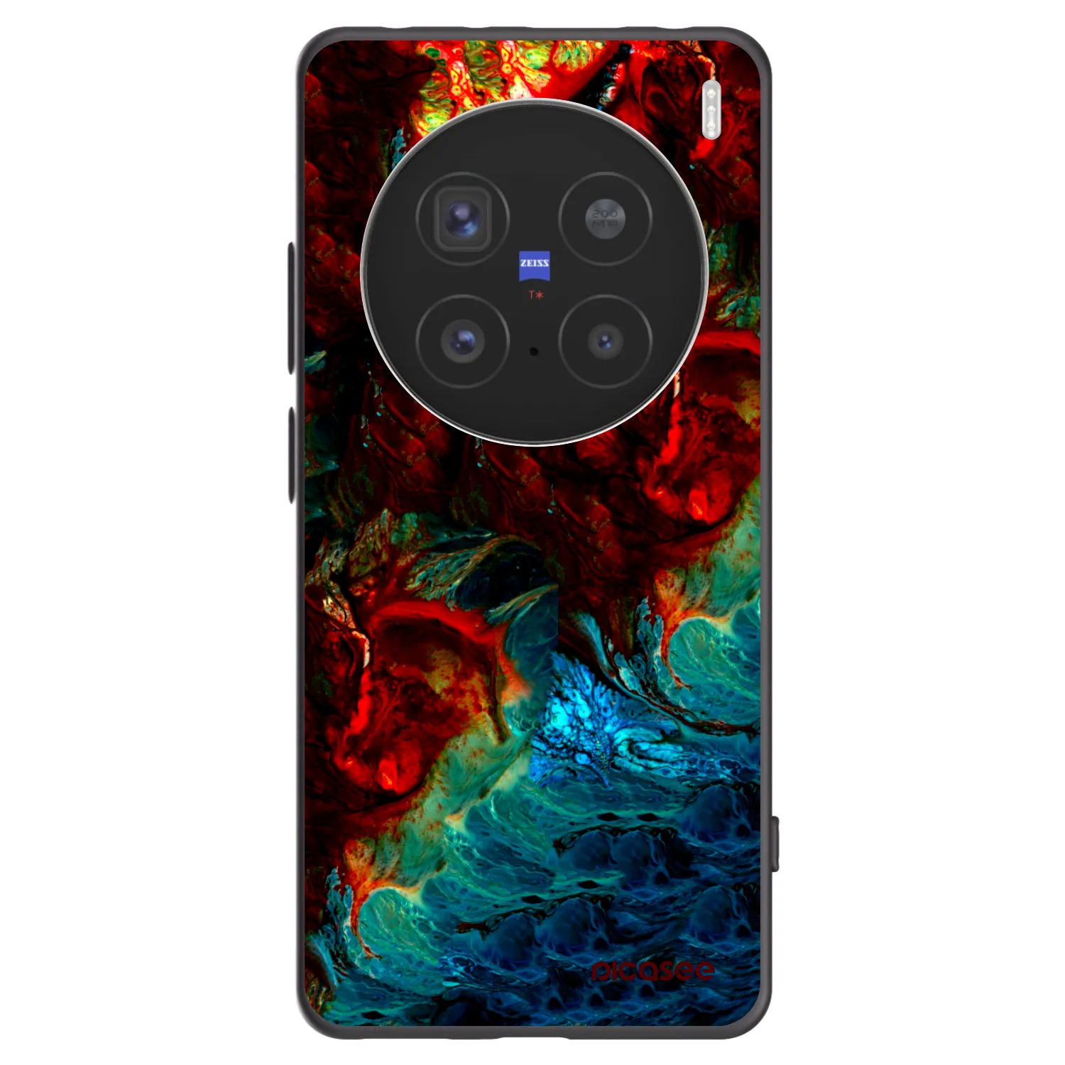 Picasee silikonowe czarne etui na Vivo X200 Pro - Universe