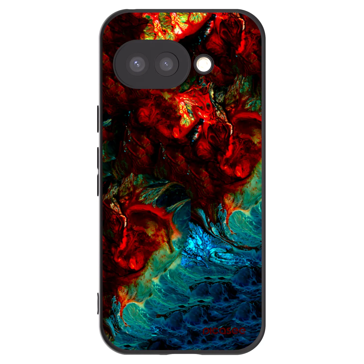 Picasee silikonowe czarne etui na Google Pixel 9a - Universe
