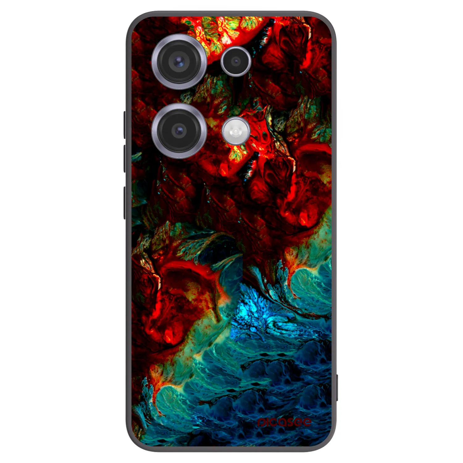 Picasee silikonowe czarne etui na Xiaomi Redmi Note 14S - Universe