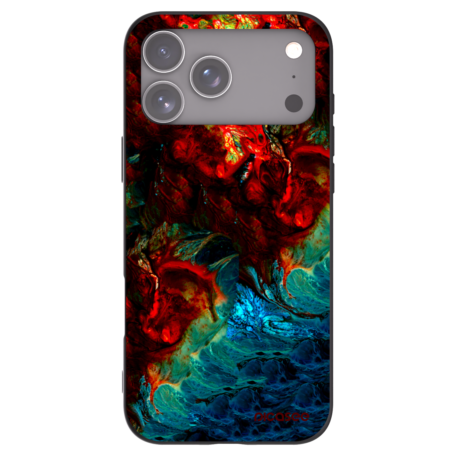 Picasee silikonowe czarne etui na Apple iPhone 17 Pro Max - Universe