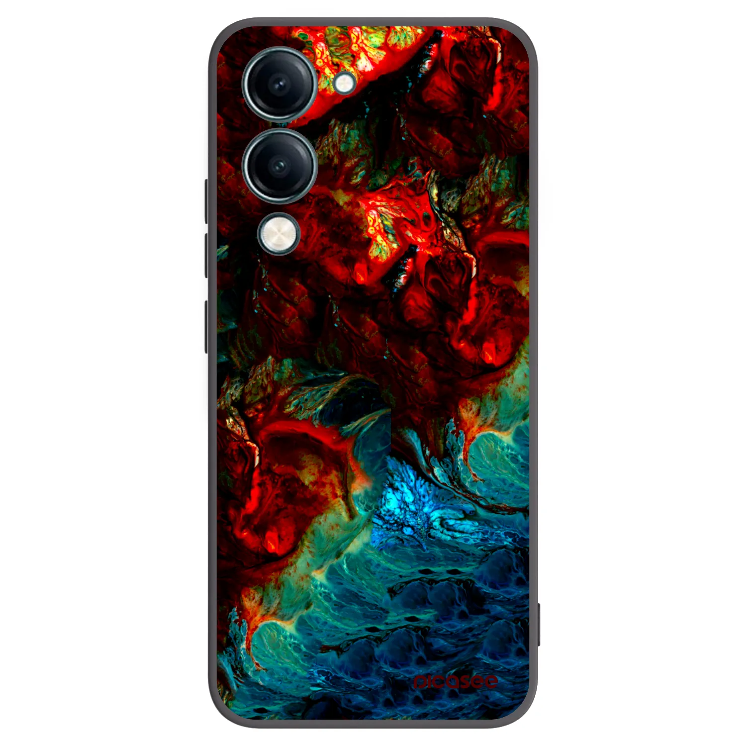 Picasee silikonowe czarne etui na Vivo Y29s 5G - Universe