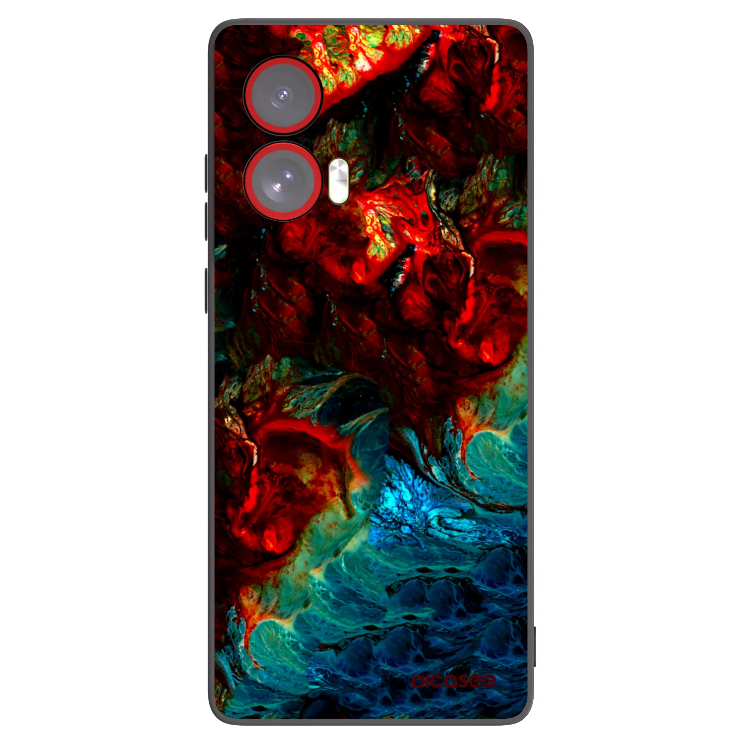 Picasee silikonowe czarne etui na Motorola Edge 50 Fusion - Universe