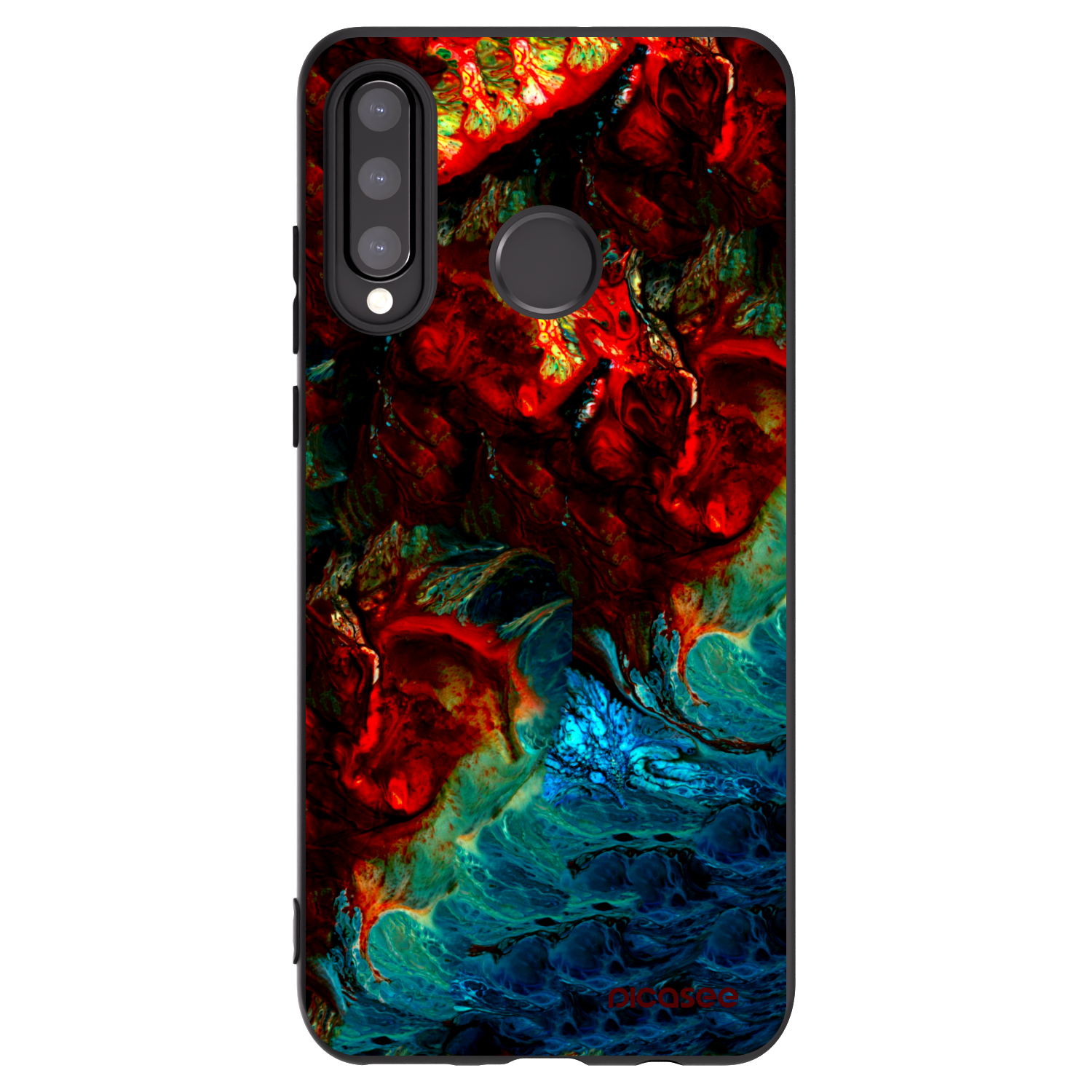 Picasee silikonowe czarne etui na Huawei P30 Lite - Universe