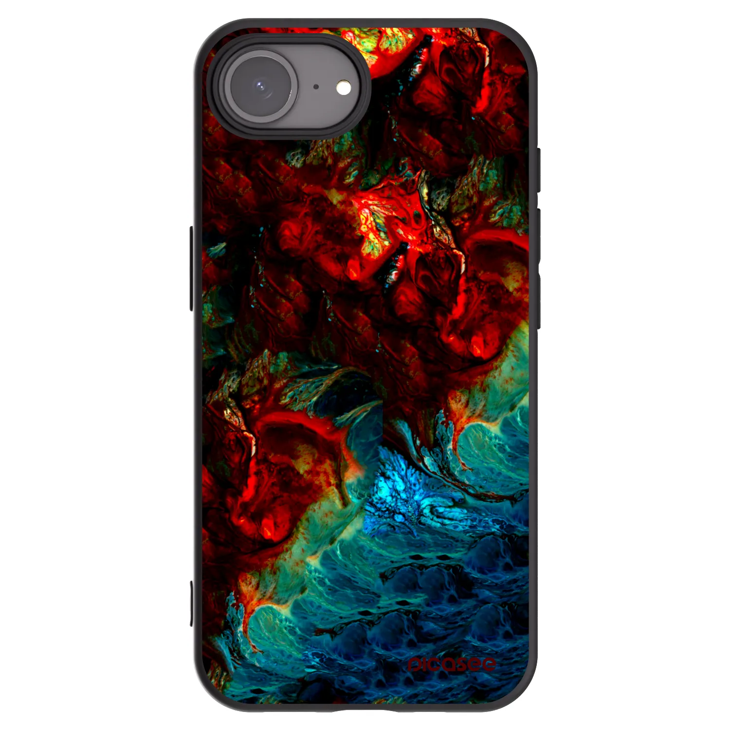 Picasee silikonowe czarne etui na Apple iPhone 17e - Universe