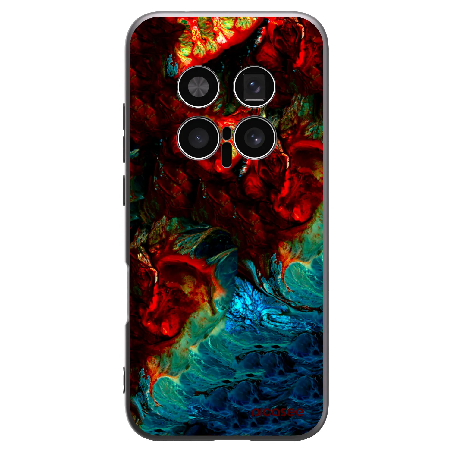 Picasee silikonowe czarne etui na Honor Magic8 Pro 5G - Universe