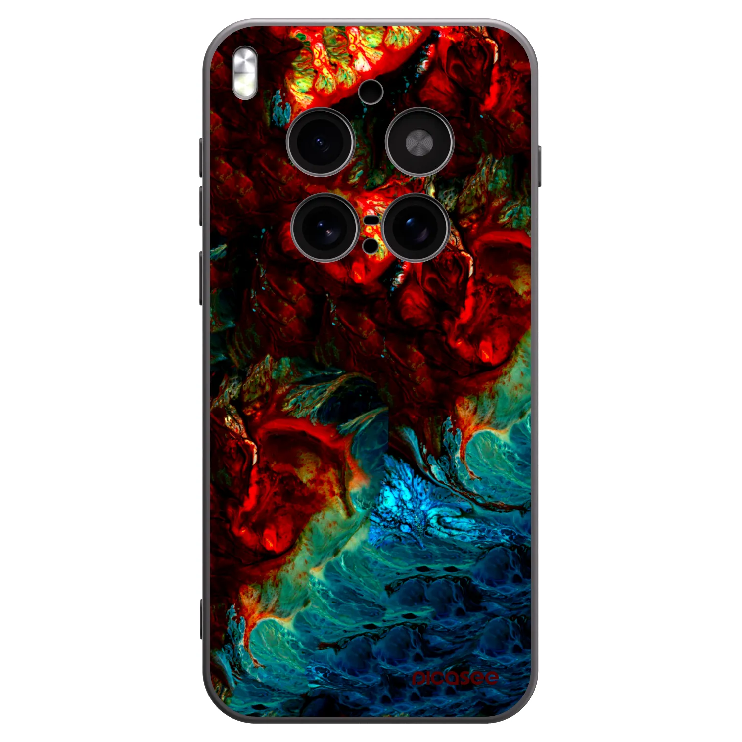 Picasee silikonowe czarne etui na Vivo X300 Pro - Universe