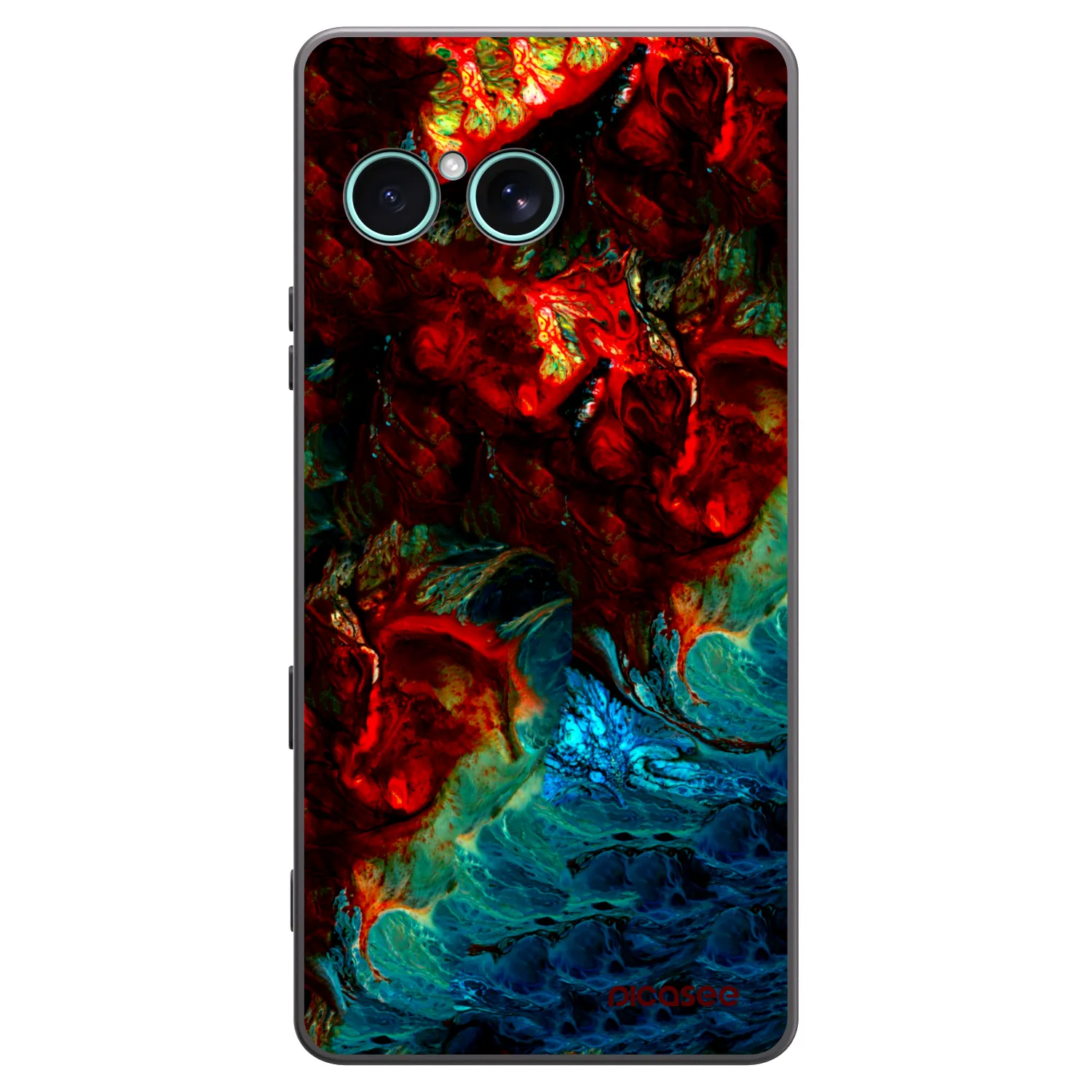 Picasee silikonowe czarne etui na Sony Xperia 10 VII - Universe