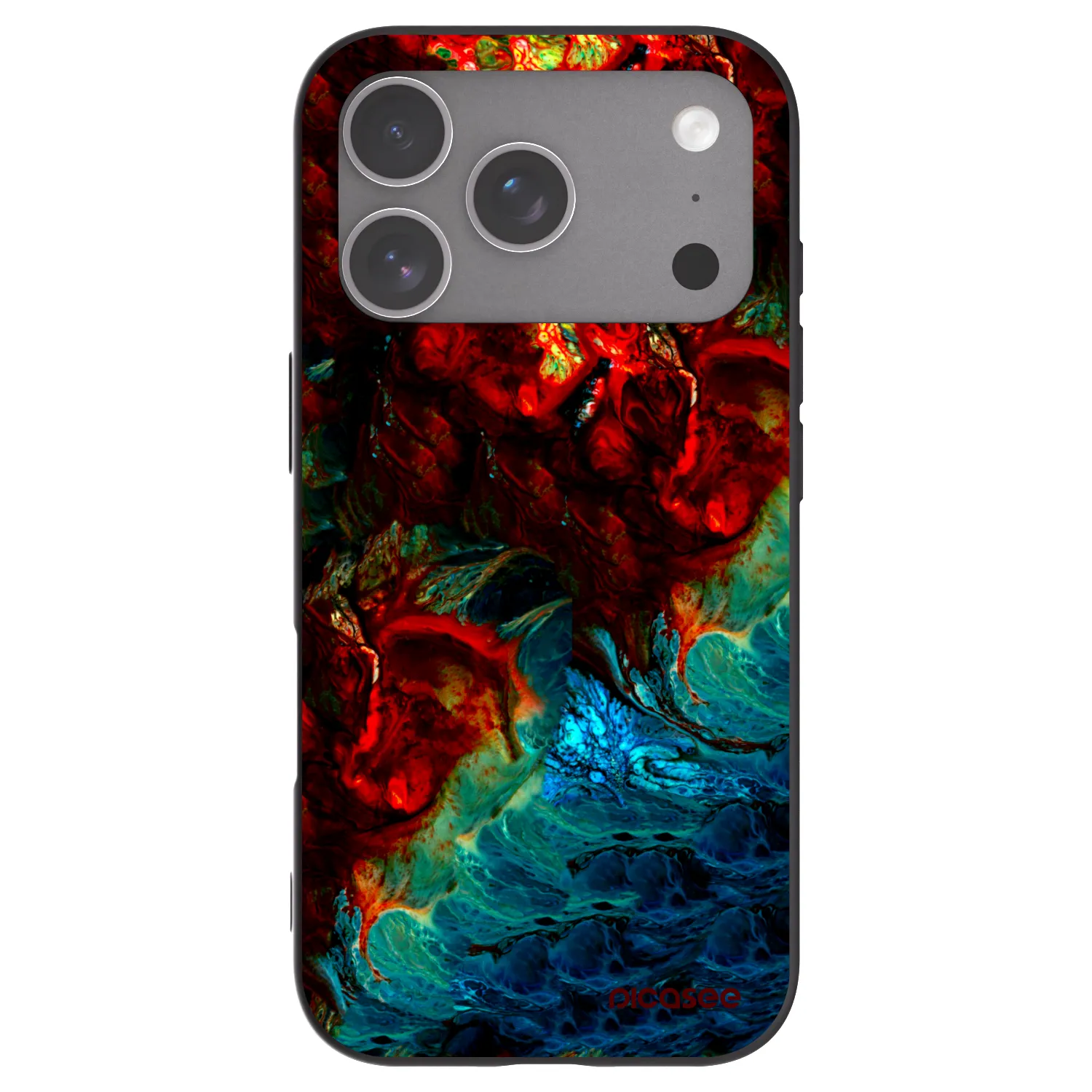 Picasee silikonowe czarne etui na Apple iPhone 18 Pro - Universe