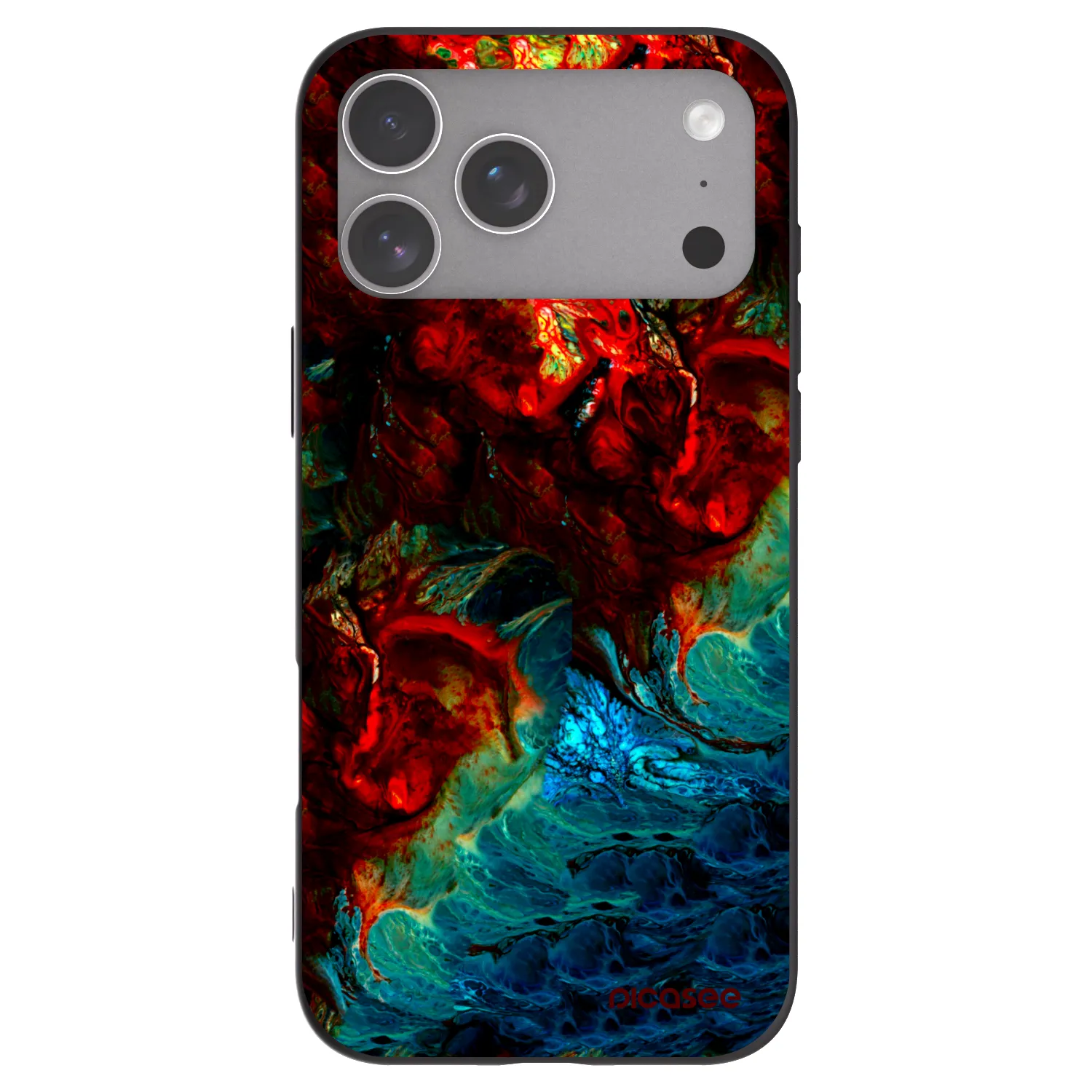 Picasee silikonowe czarne etui na Apple iPhone 18 Pro Max - Universe