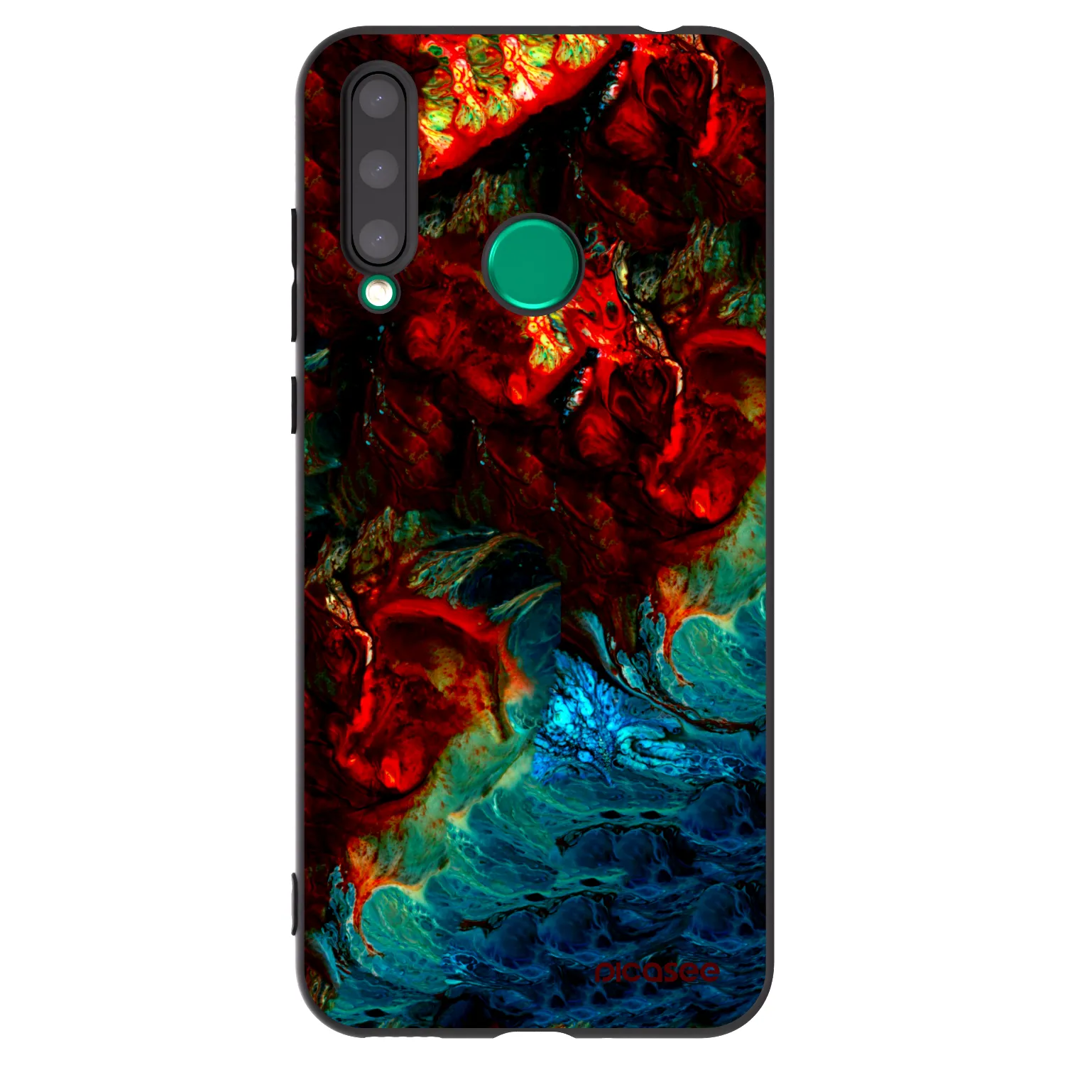 Picasee silikonowe czarne etui na Honor 20 Lite - Universe