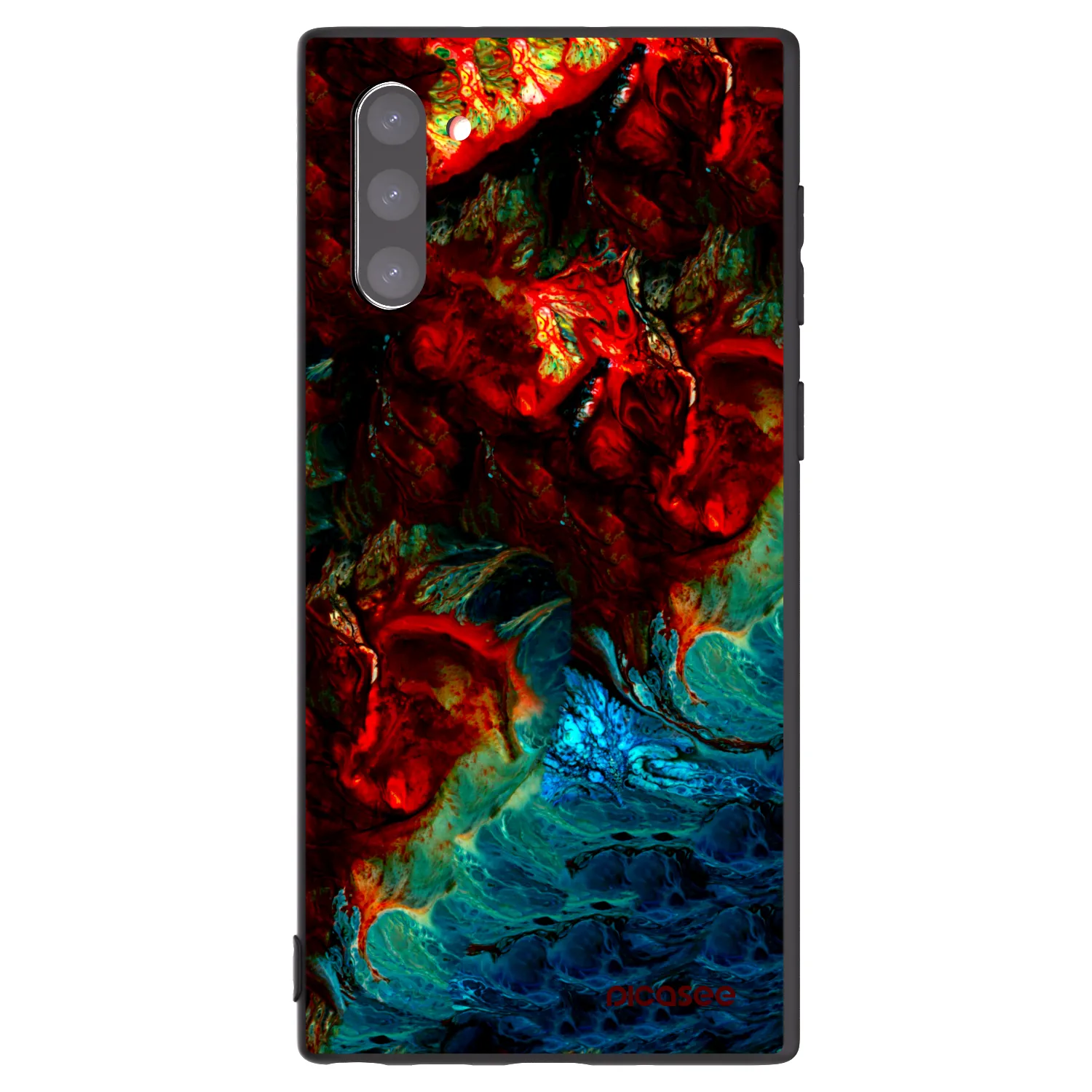 Picasee silikonowe czarne etui na Samsung Galaxy Note 10 N970F - Universe