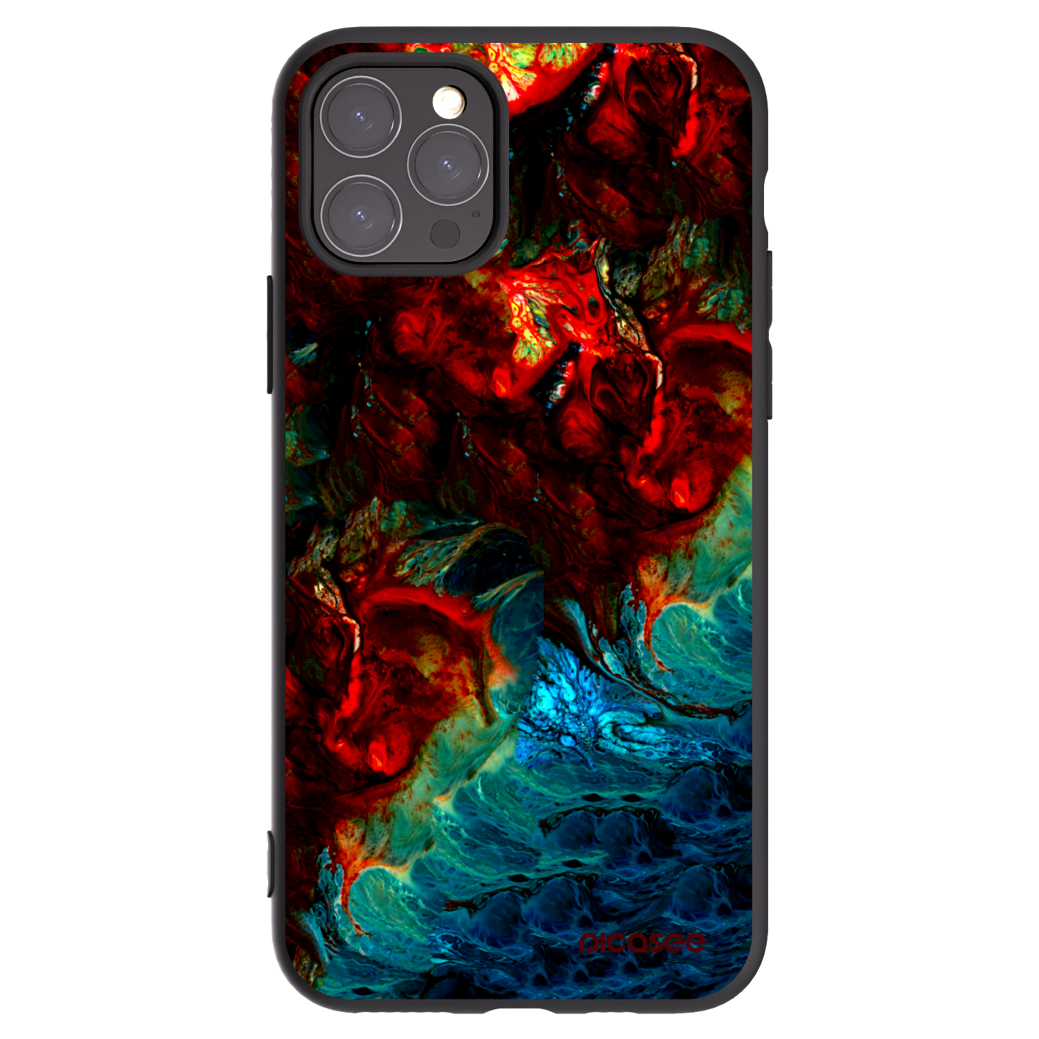 Picasee silikonowe czarne etui na Apple iPhone 11 Pro - Universe