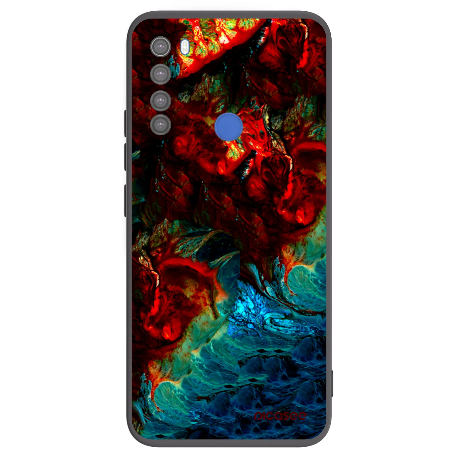 Picasee silikonowe czarne etui na Xiaomi Redmi Note 8T - Universe