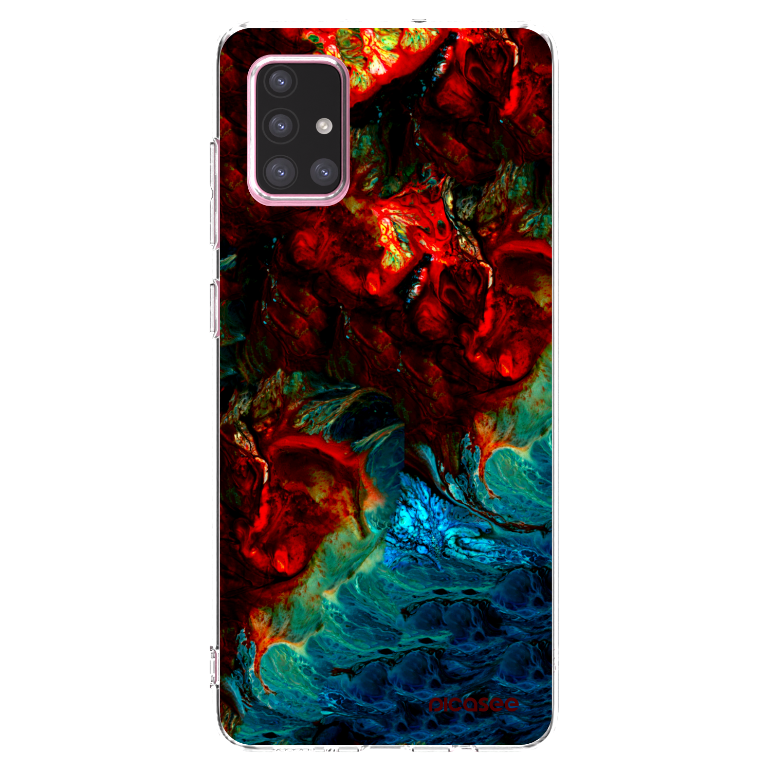 Picasee silikonowe przeźroczyste etui na Samsung Galaxy A71 A715F - Universe