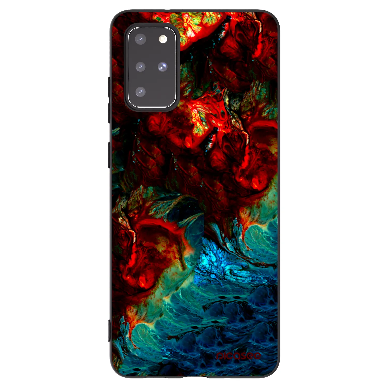 Picasee silikonowe czarne etui na Samsung Galaxy S20+ G985F - Universe